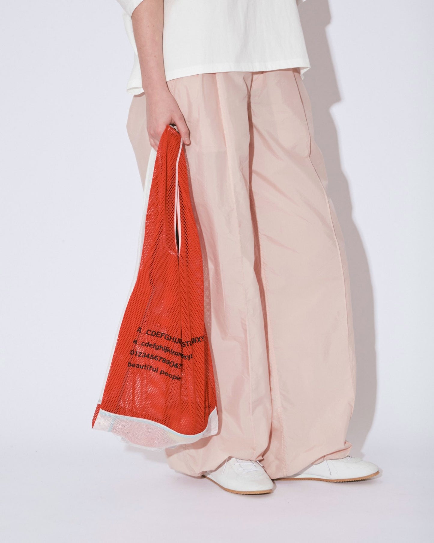 alphabet embroidely marche flip bag