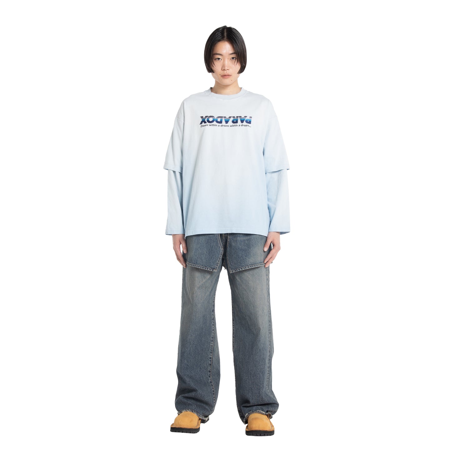 "PARADOX" Embroidery Switching Tee