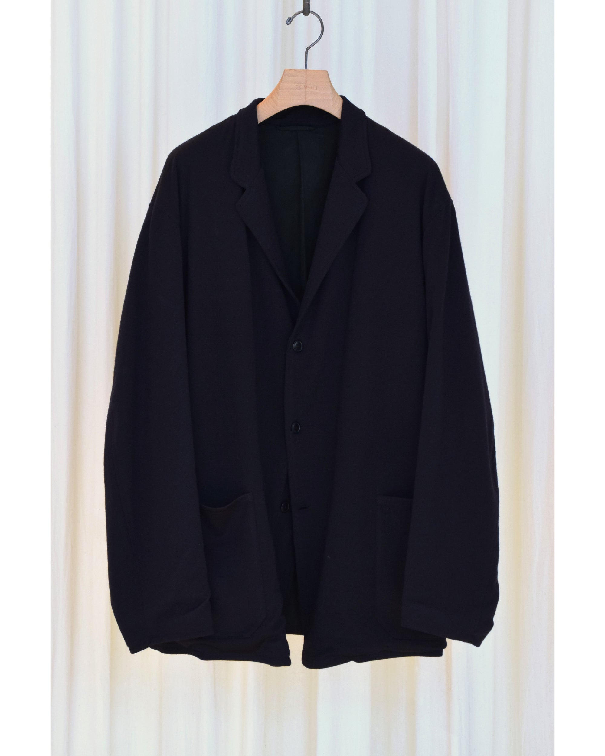 COMOLI | カシミヤスタンドカラーニットジャケット（navy）- BARD