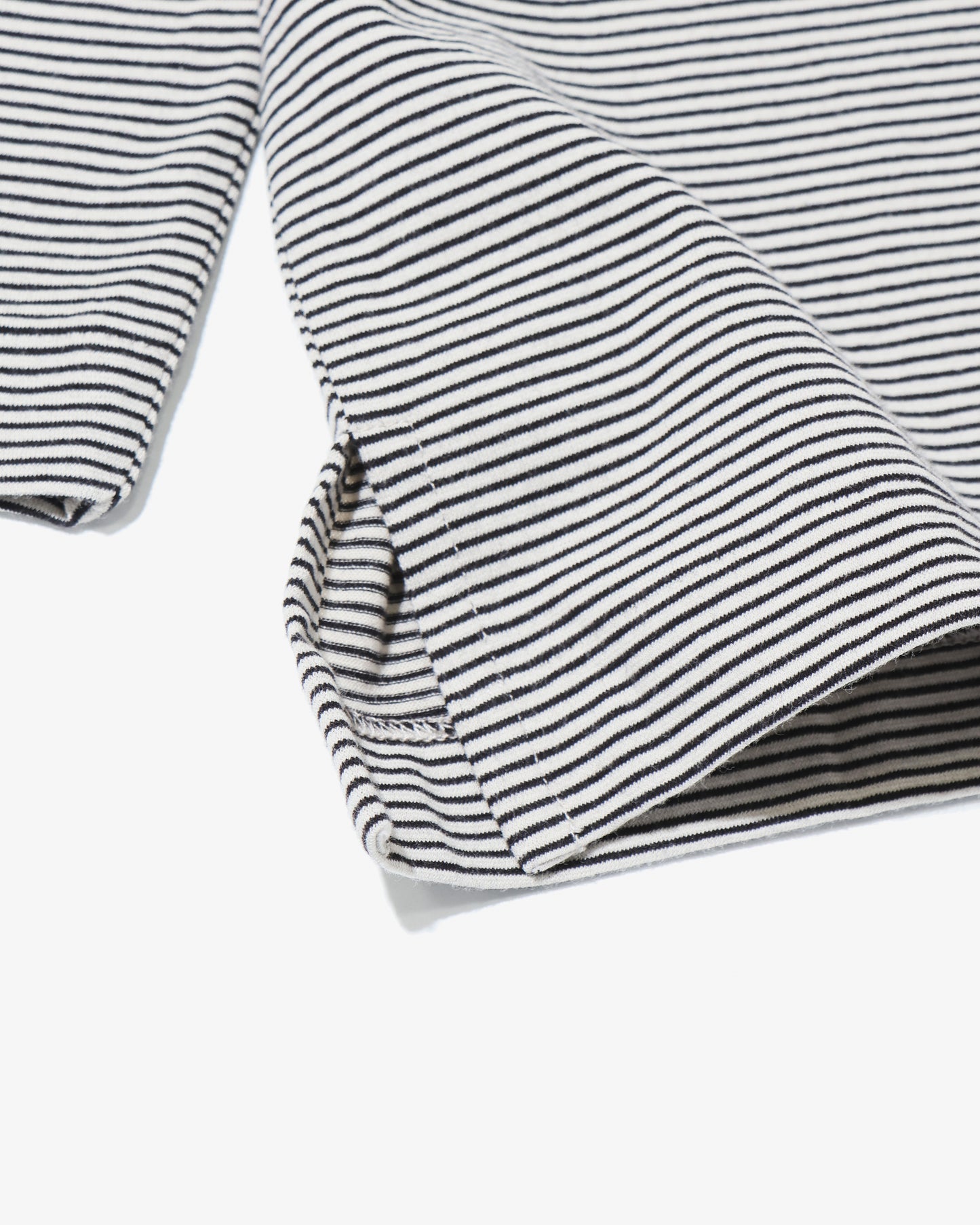 Hard Twisted Stripe Jersey L/S Tee BLACK PIN STRIPE