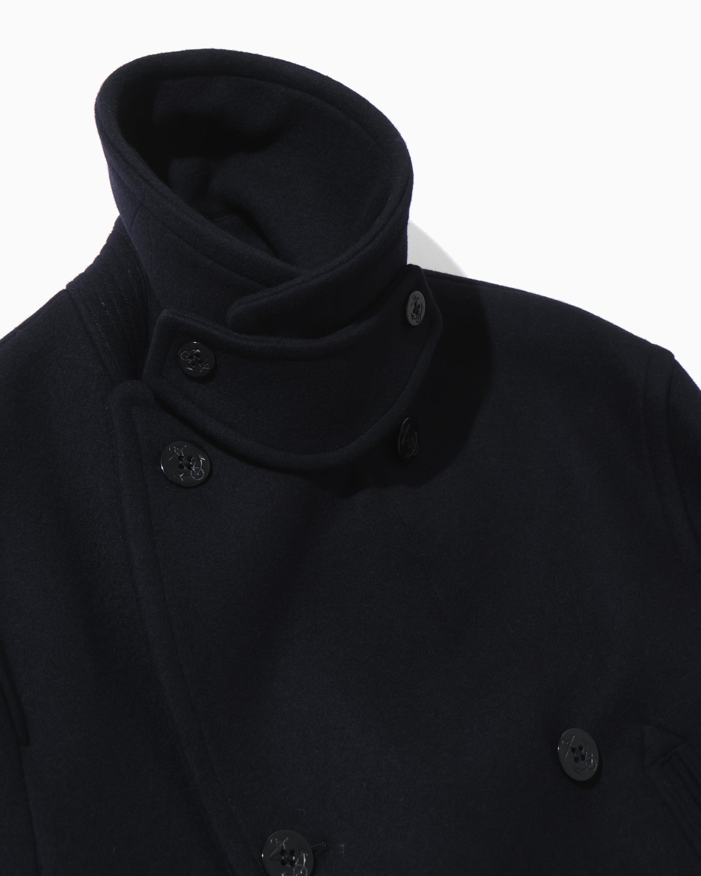 Wool Melton 10B Pea Coat DarkNavy