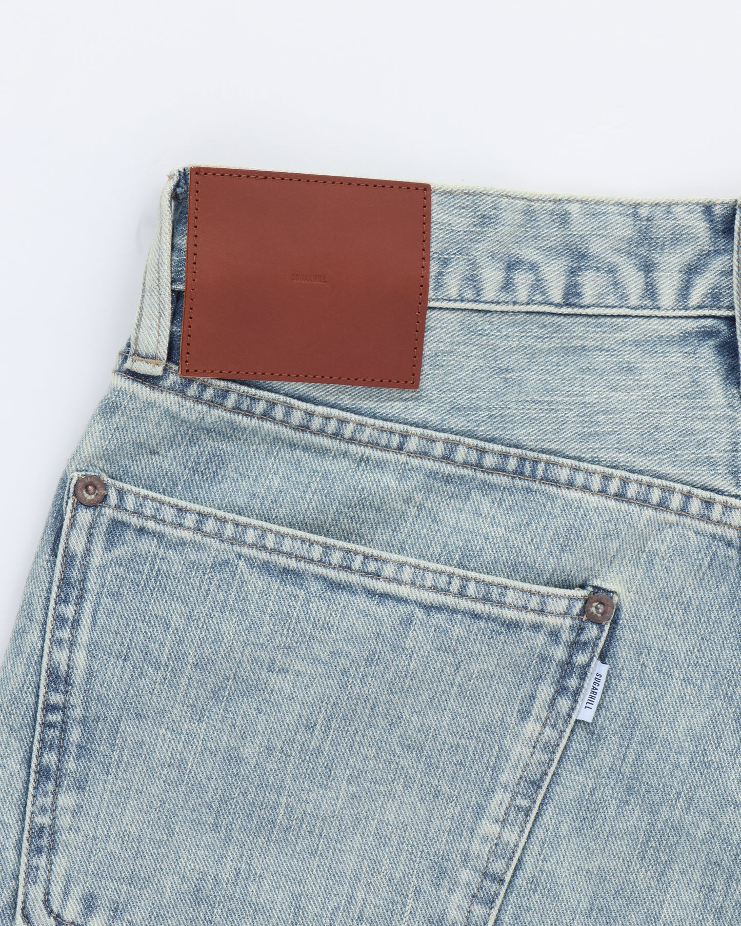 DENIM SHORT TROUSERS STRAIGHT CUT