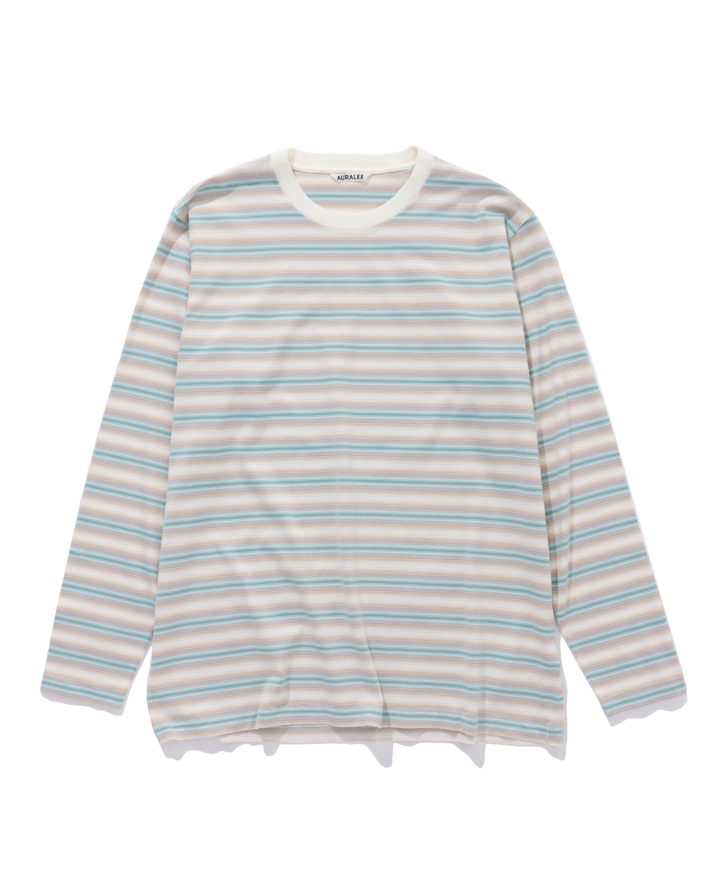 GRADIENT STRIPE JERSEY L/S TEE FADE BLUE STRIPE