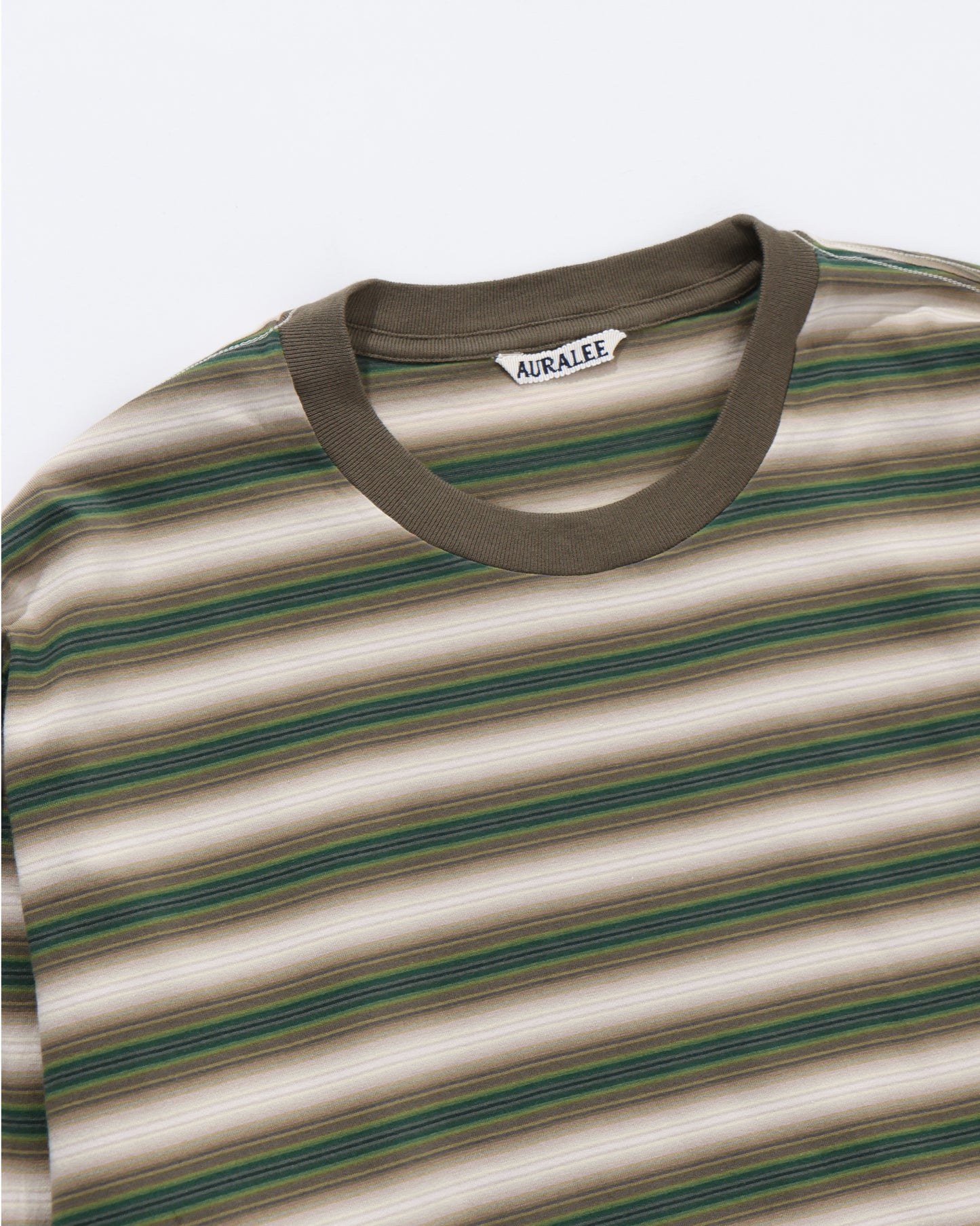 GRADIENT STRIPE JERSEY L/S TEE FADE BROWN STRIPE