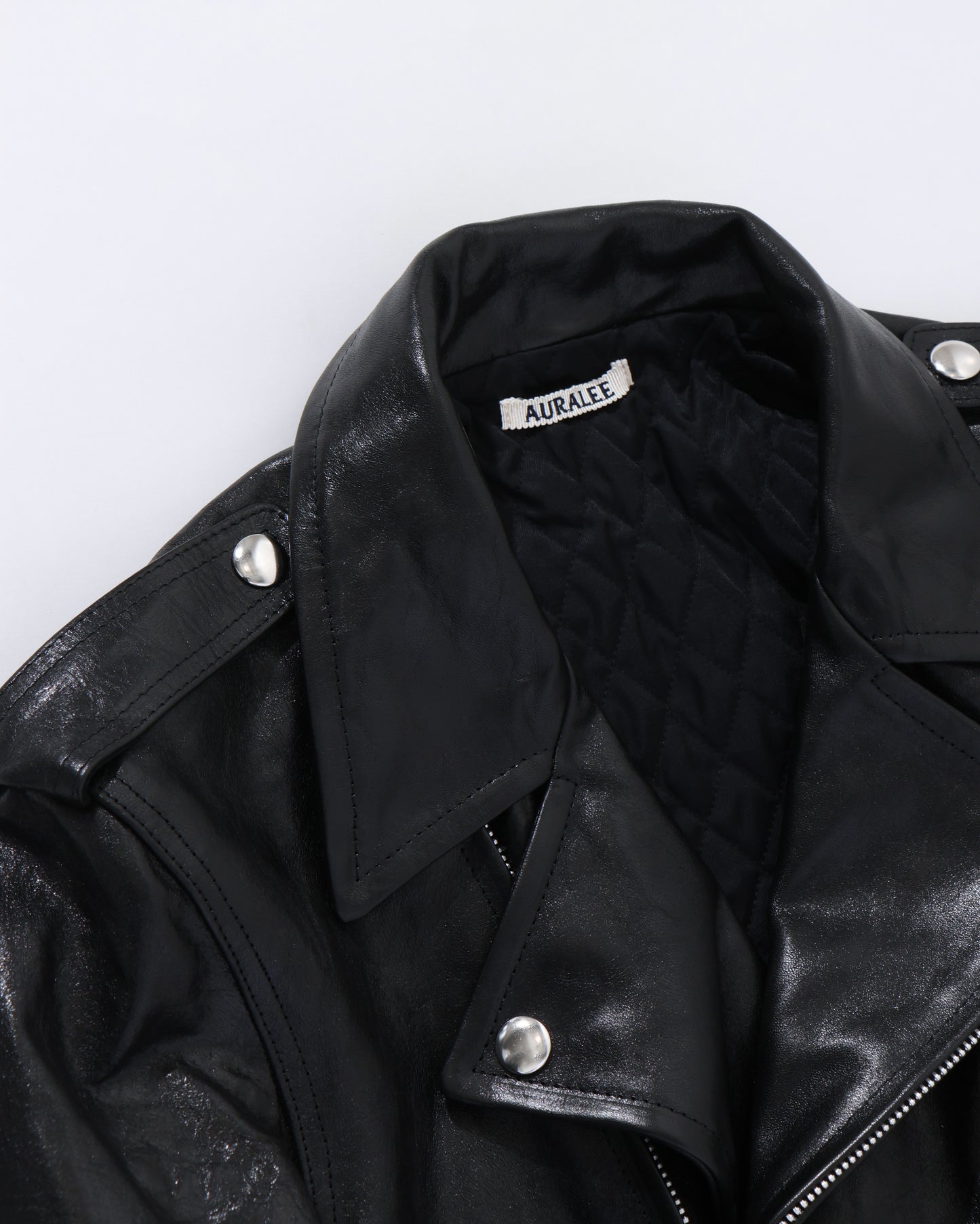 LAMB LEATHER RIDERS JACKET BLACK