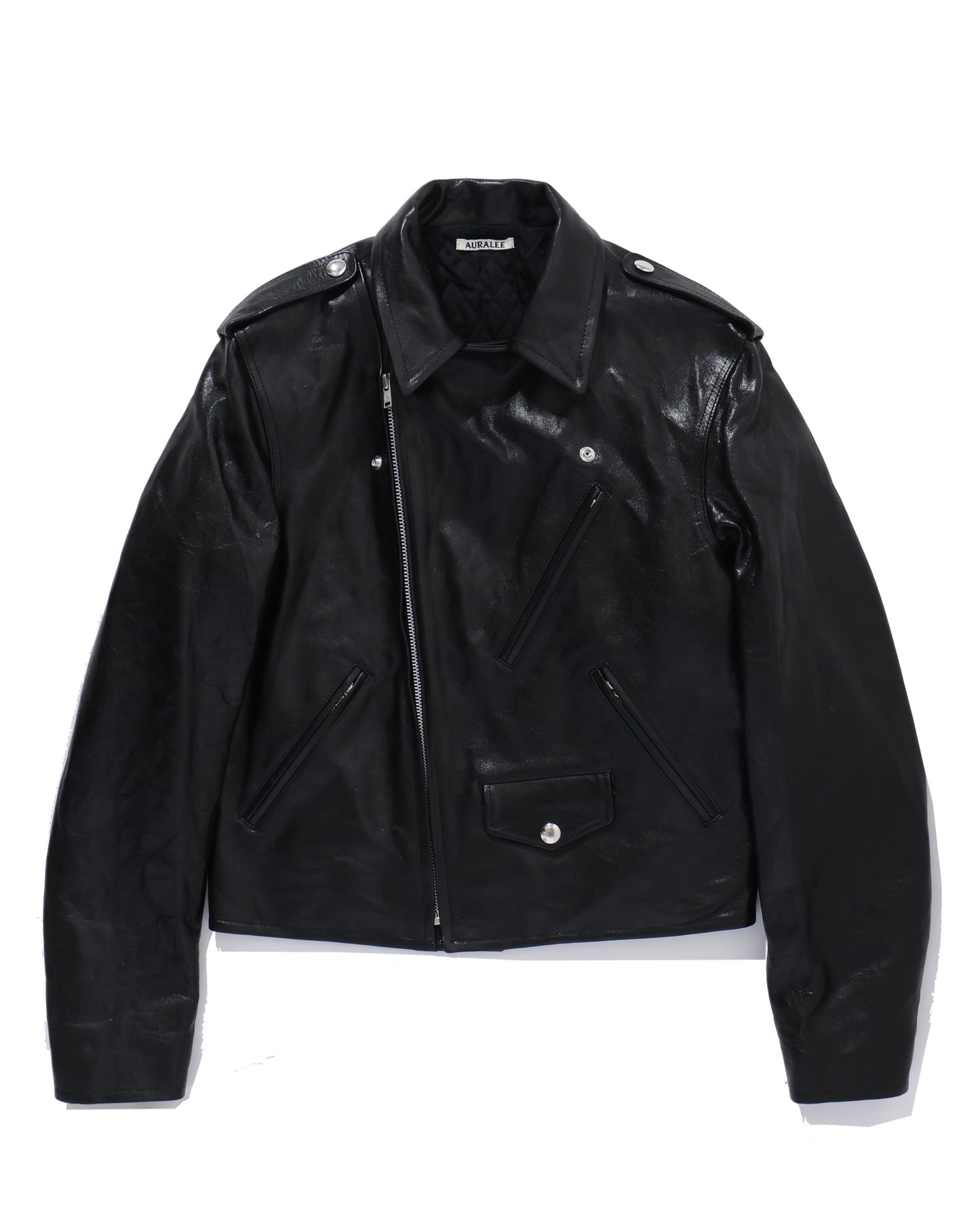 LAMB LEATHER RIDERS JACKET BLACK