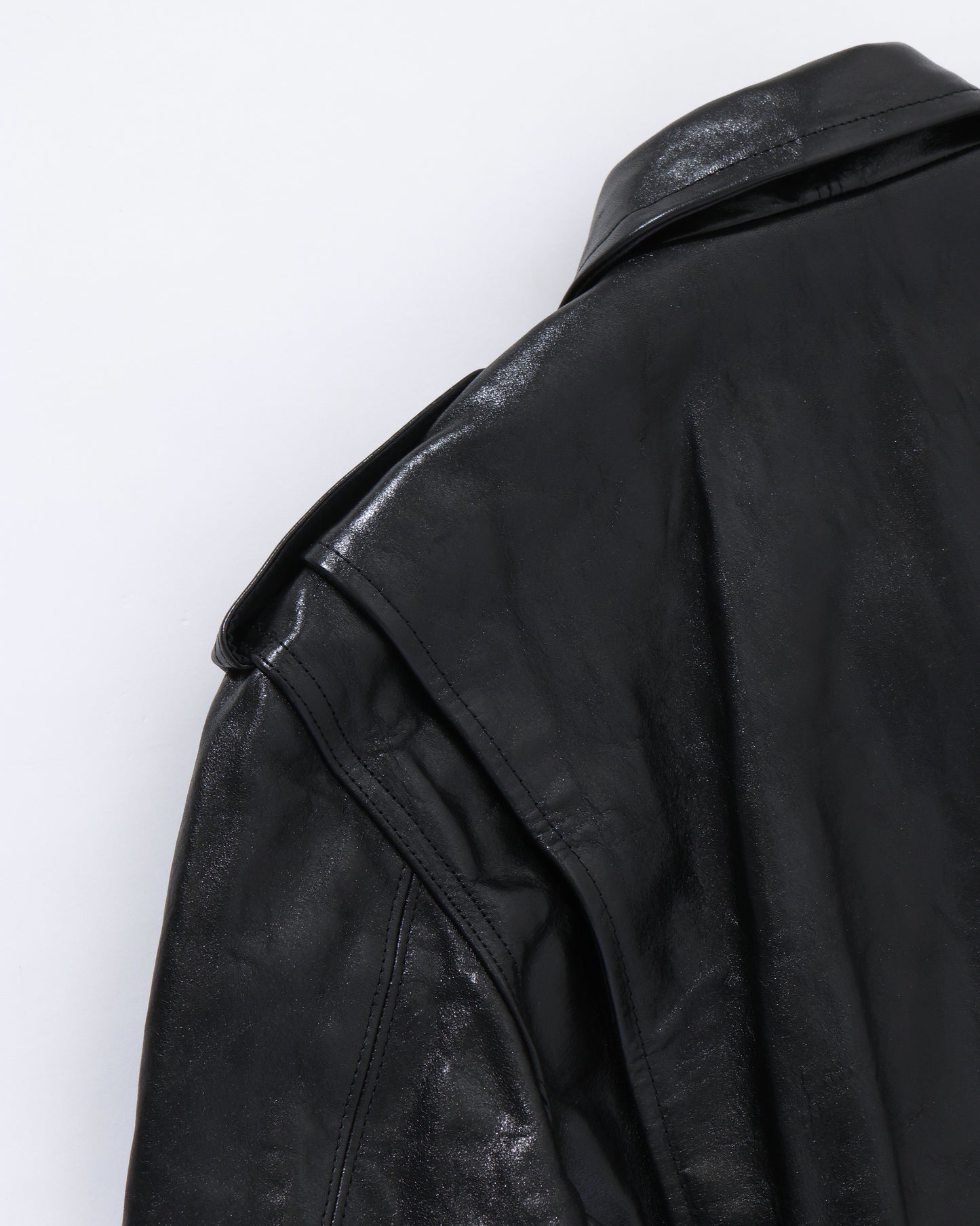 LAMB LEATHER RIDERS JACKET BLACK