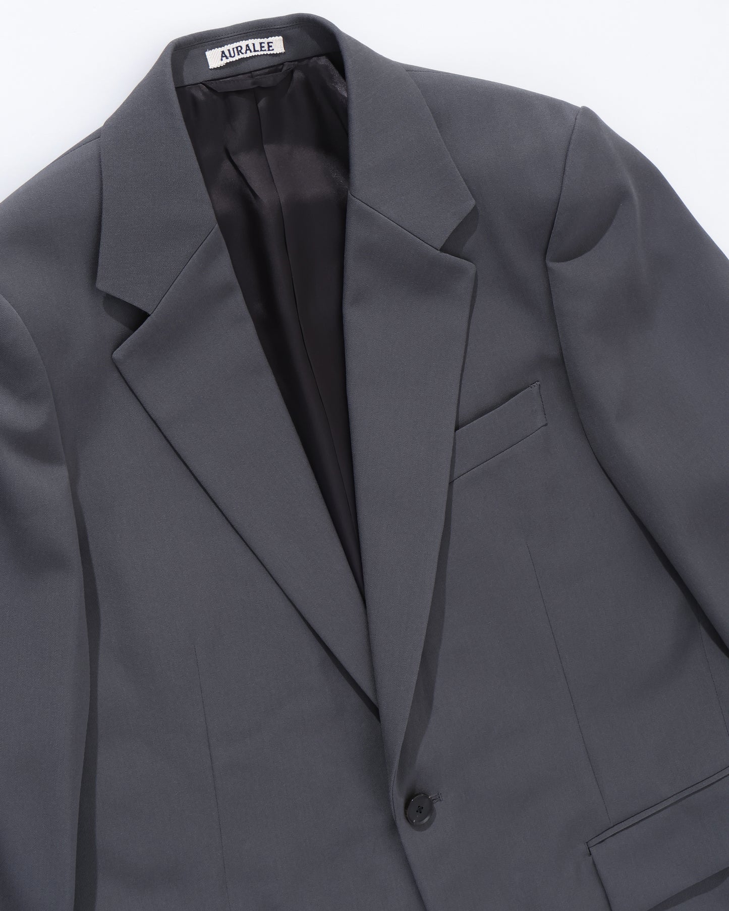 LIGHT WOOL MAX GABARDINE JACKET DARK GRAY