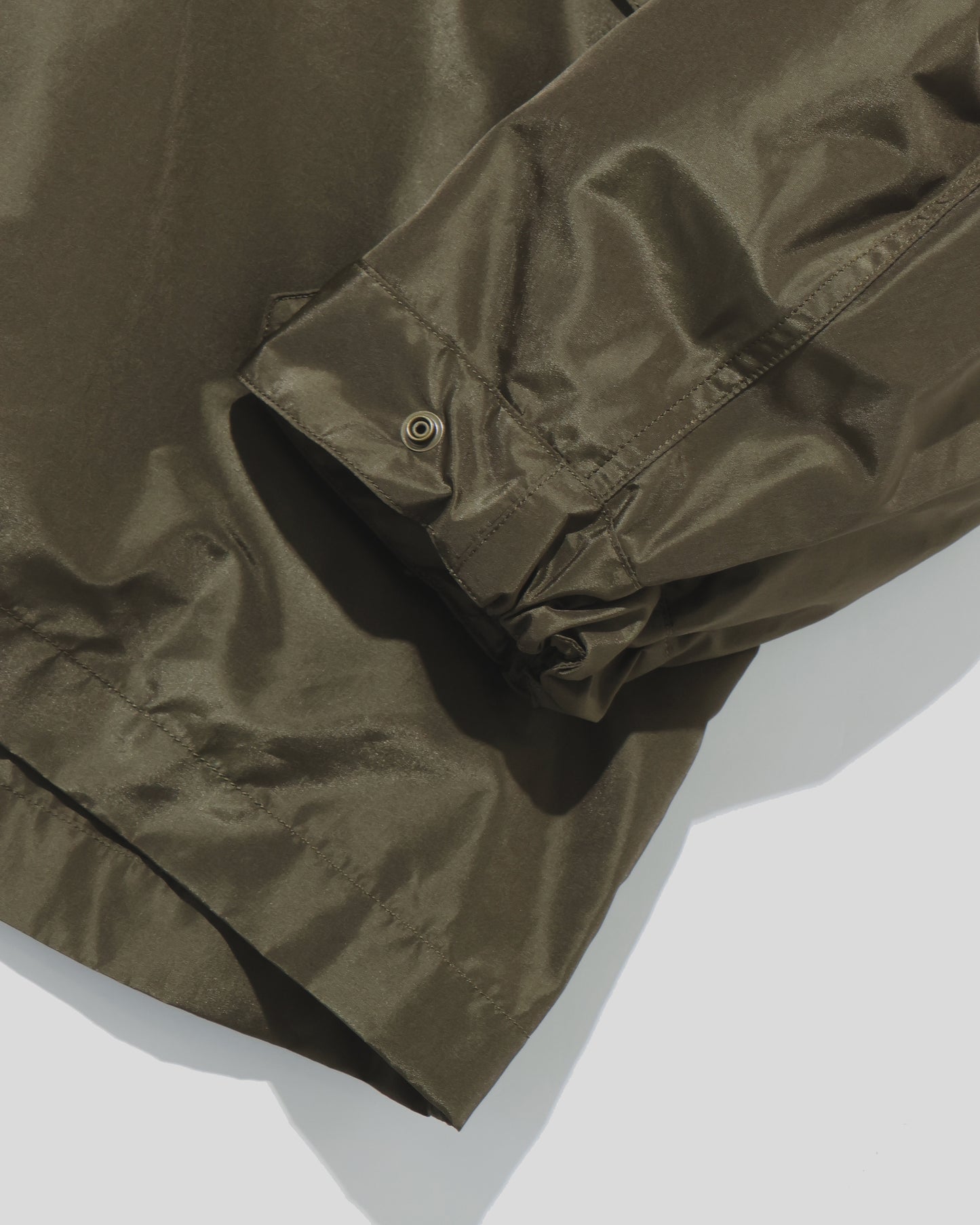 Silk Poly Mil Coat  OLIVE