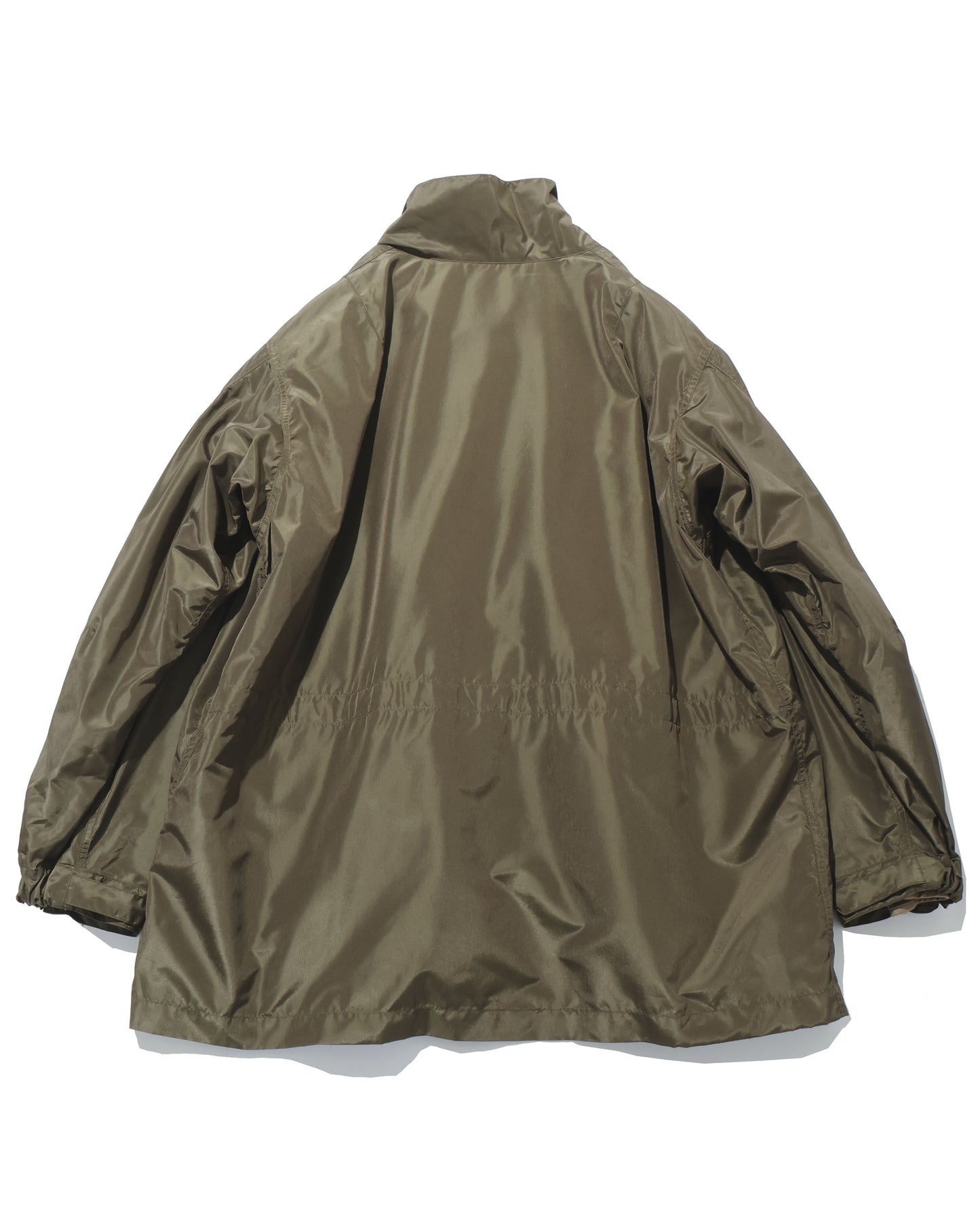 Silk Poly Mil Coat  OLIVE