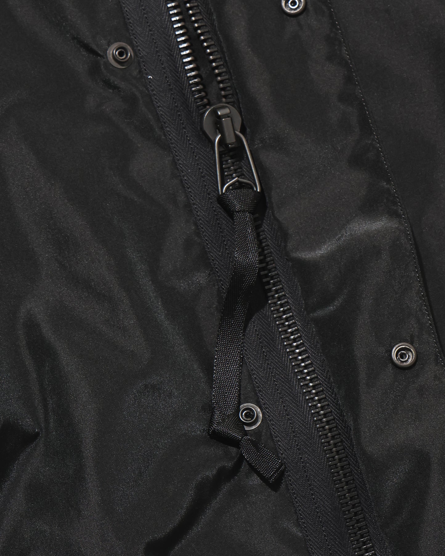 Silk Poly Mil Coat  BLACK