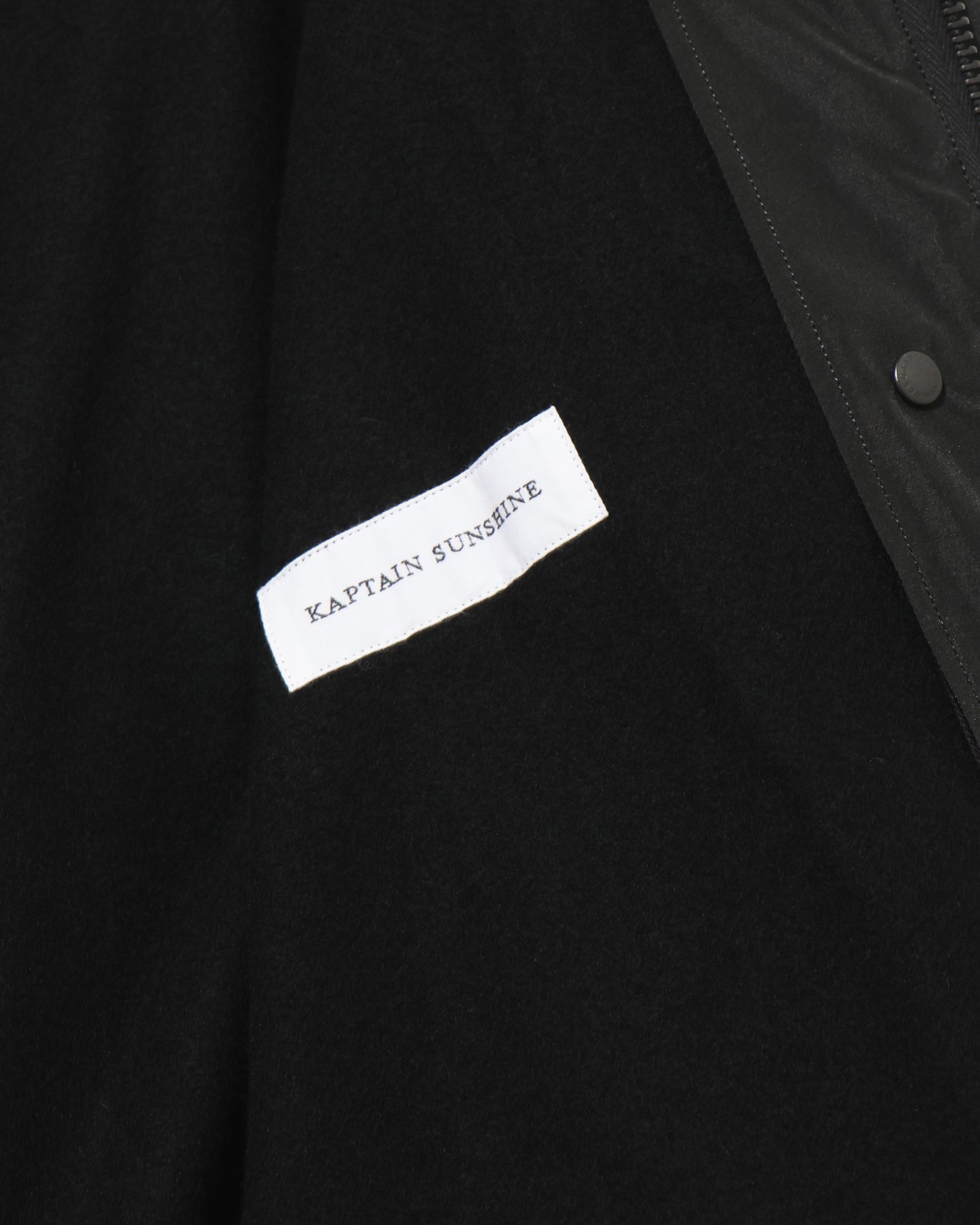 Silk Poly Mil Coat  BLACK