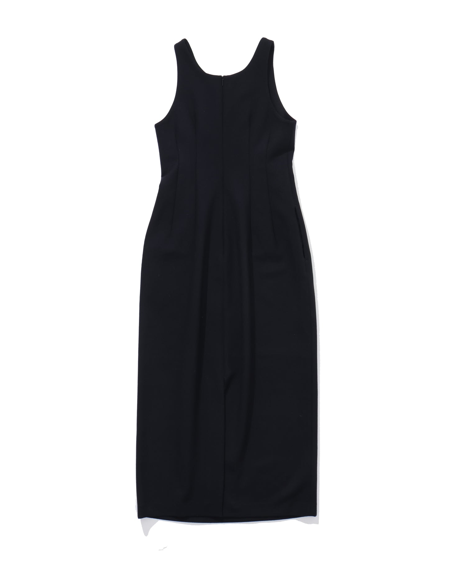 TENSE WOOL DOUBLE CLOTH SLEEVELESS DRESS