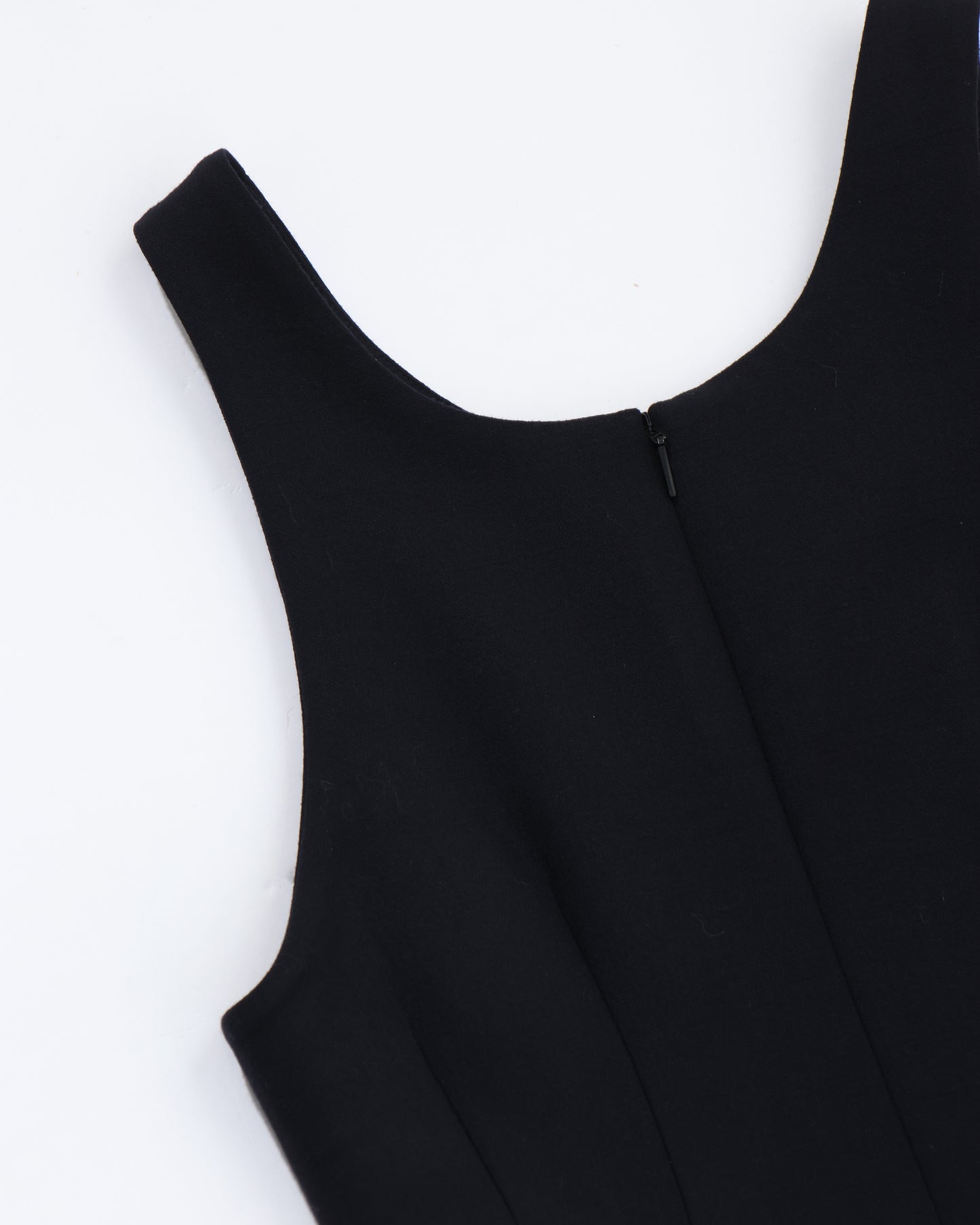 TENSE WOOL DOUBLE CLOTH SLEEVELESS DRESS