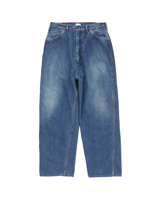 Denim Painter Pants Medium Dark Blue Damage