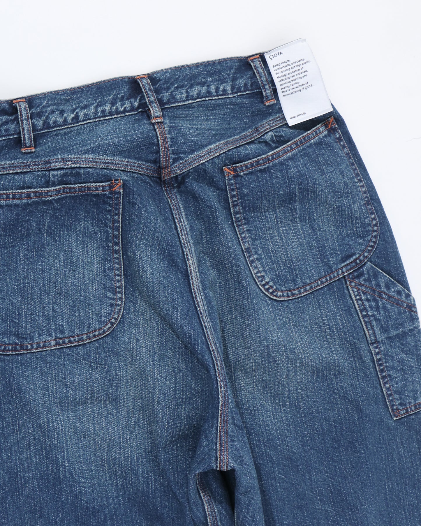 Denim Painter Pants Medium Dark Blue Damage