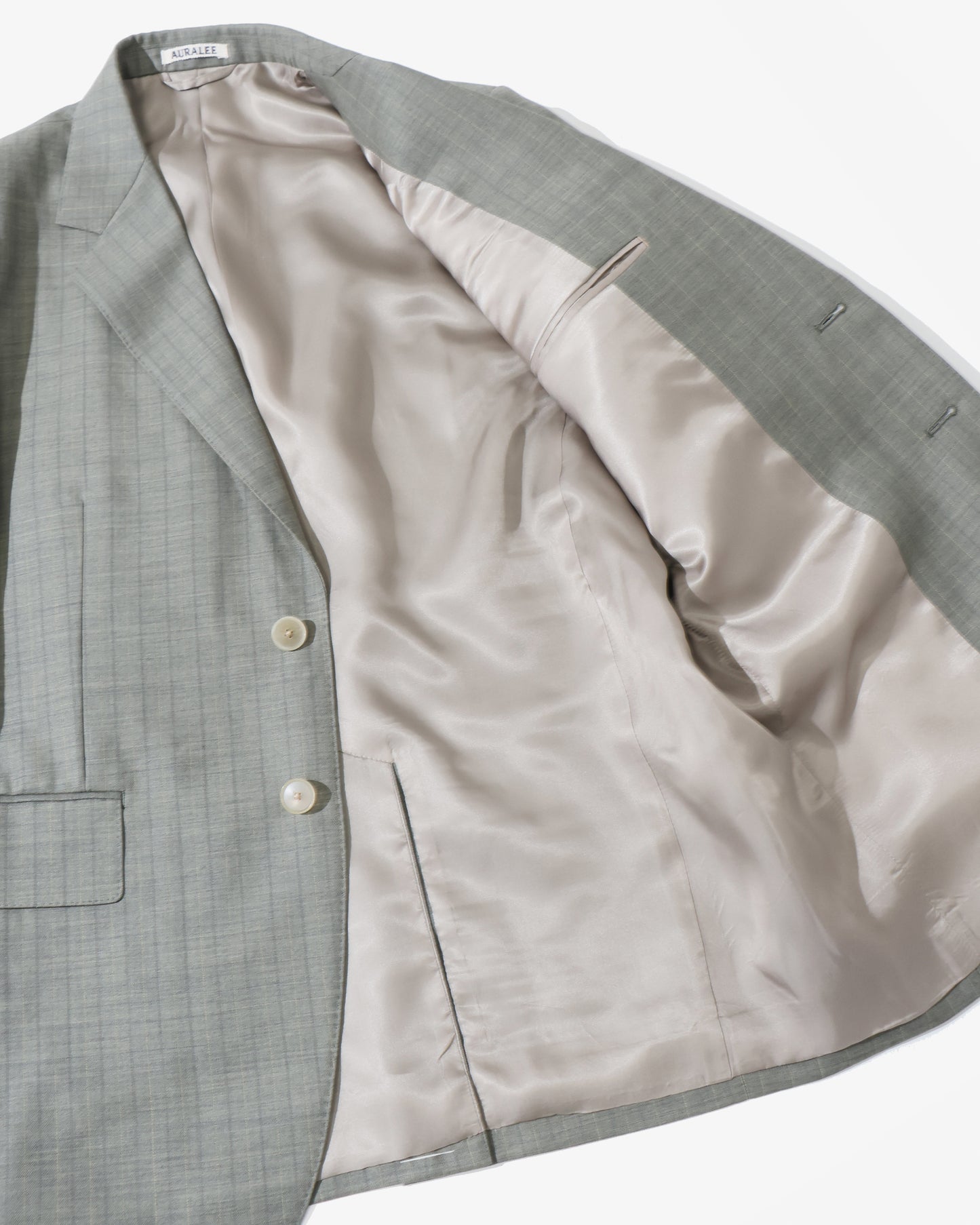 BLUEFACED WOOL JACKET KHAKI GRAY STRIPE