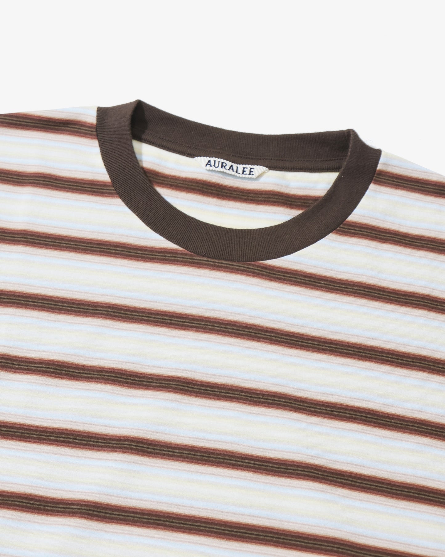 GRADIENT STRIPE JERSEY TEE FADE BROWN STRIPE