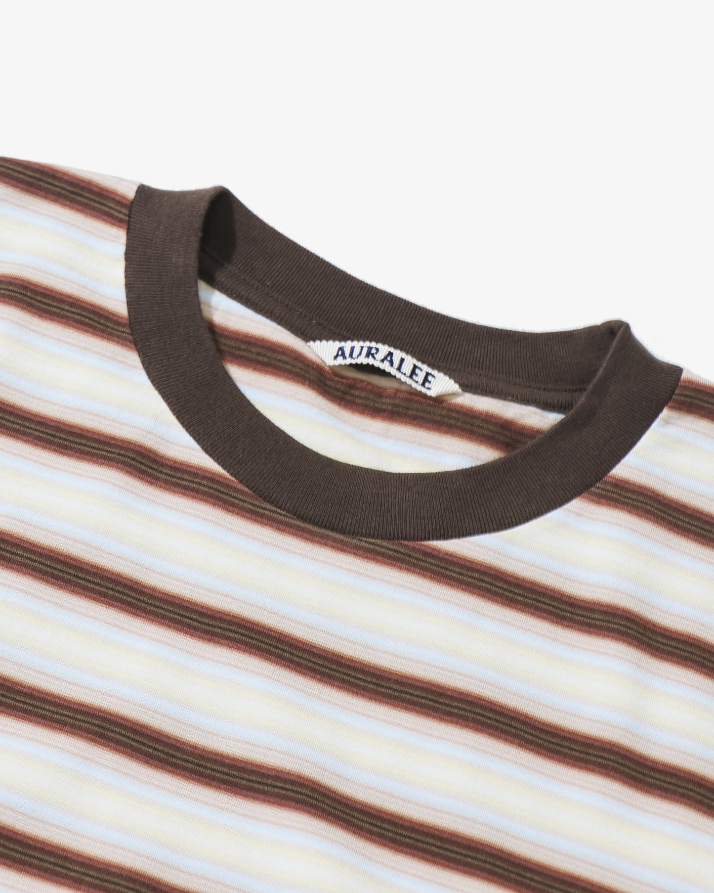 GRADIENT STRIPE JERSEY L/S TEE FADE BROWN STRIPE
