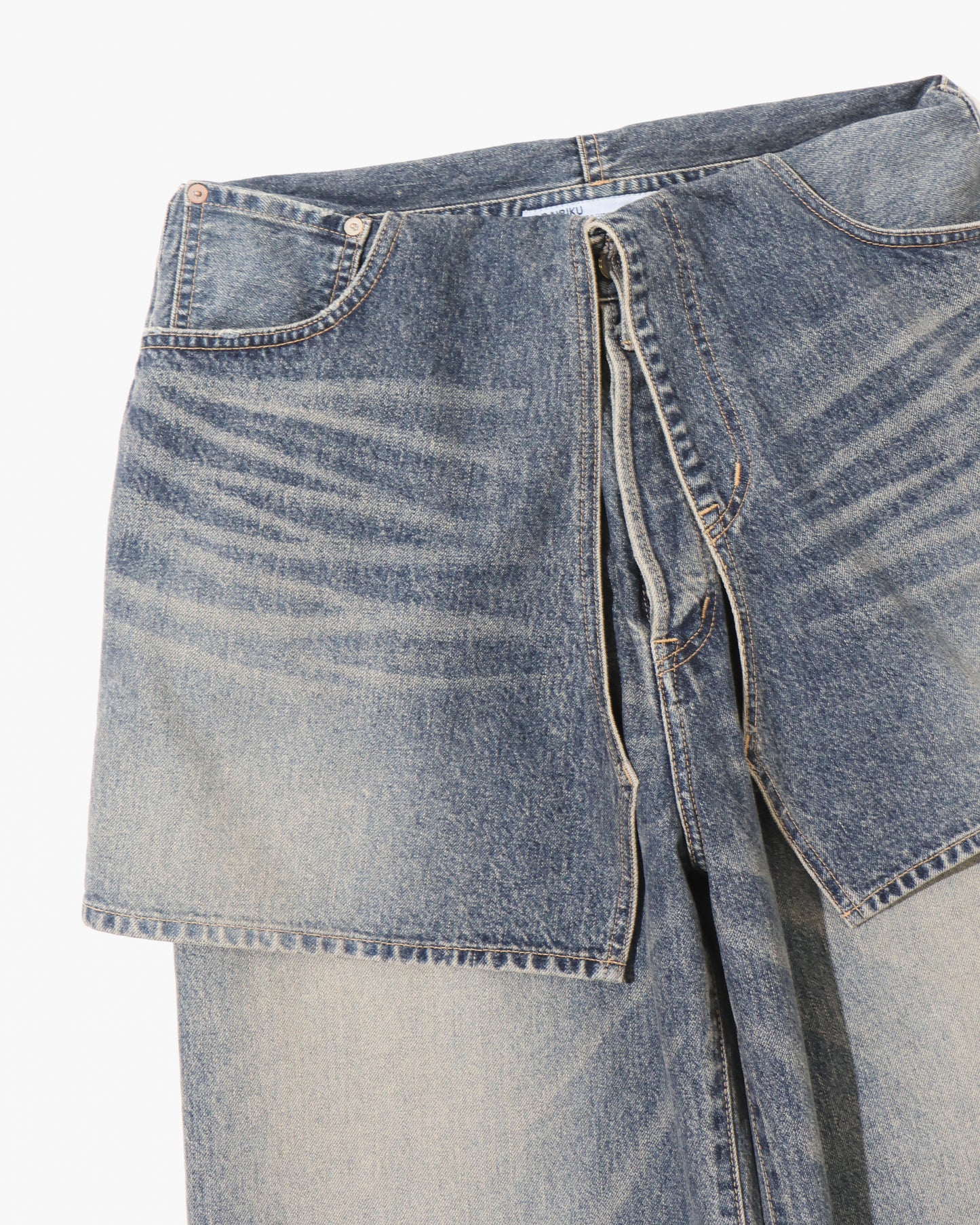 Skirt Docking Wide Denim Pants