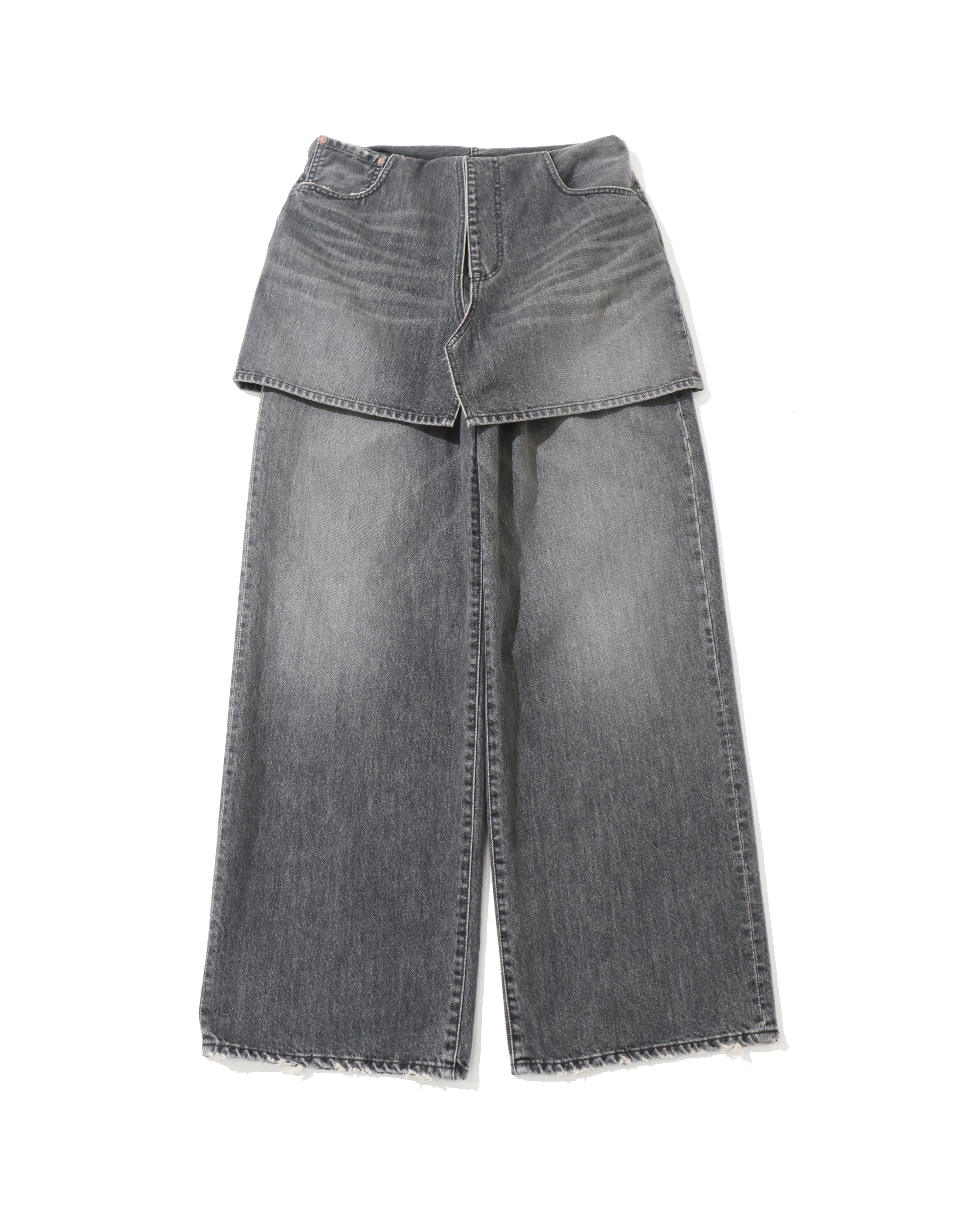 Skirt Docking Wide Denim Pants – TIME AFTER TIME