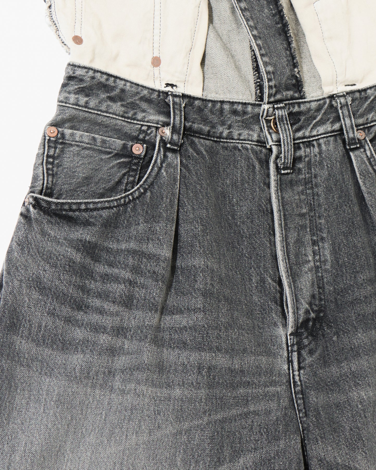 Skirt Docking Wide Denim Pants