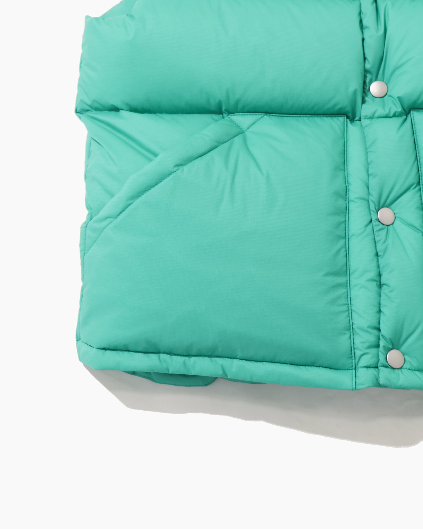 SUPER LIGHT NYLON RIPSTOP DOWN VEST JADE GREEN