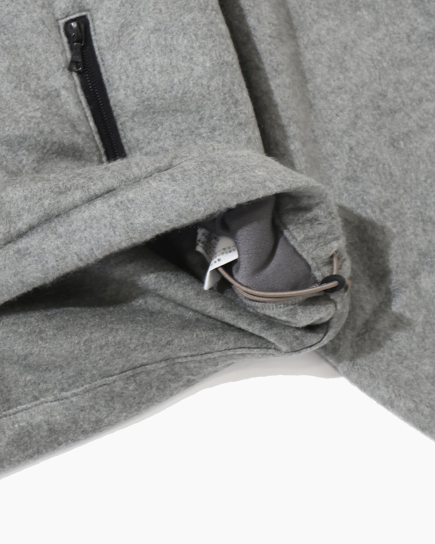 PURE SILK COMFORT FLEECE HALF ZIP P/O TOP GRAY