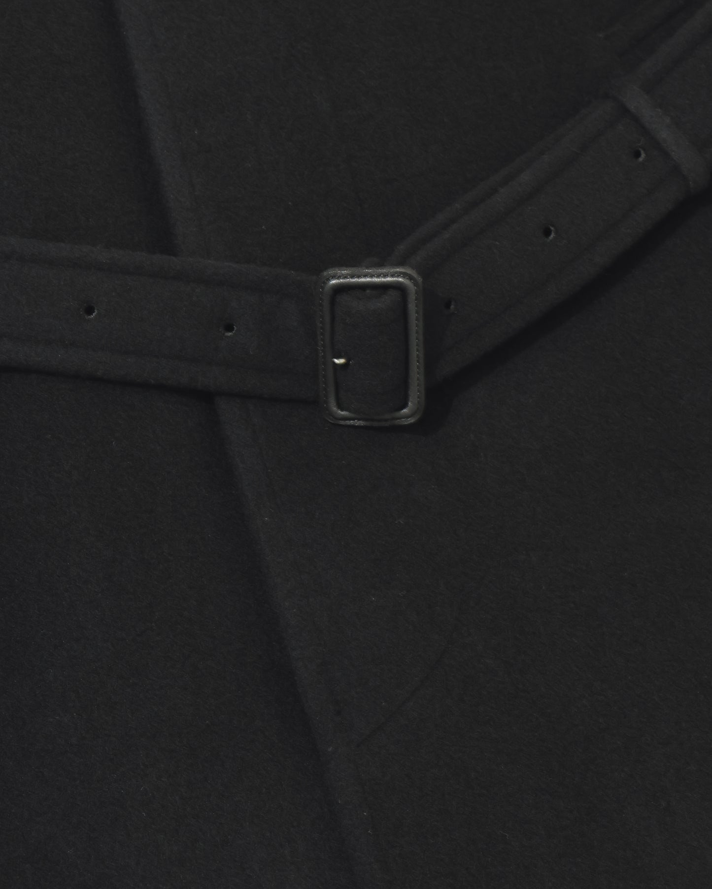 SUPER FINE WOOL MOSSER SOUTIEN COLLAR COAT BLACK