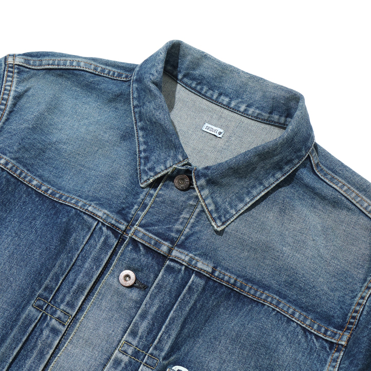 "FRAGMENT × SEQUEL" DAMAGE DENIM JACKET