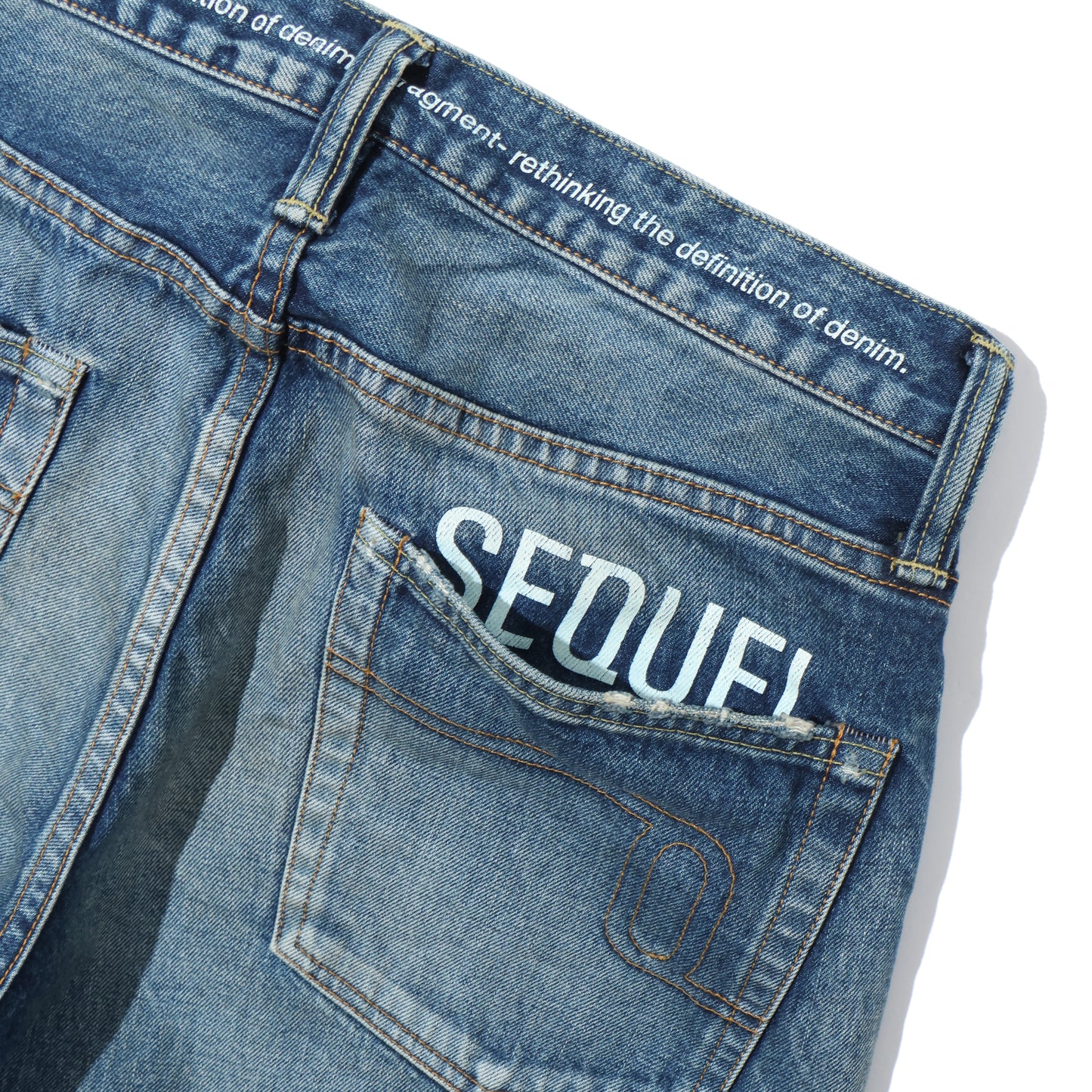 "FRAGMENT × SEQUEL" DAMAGE DENIM PANTS