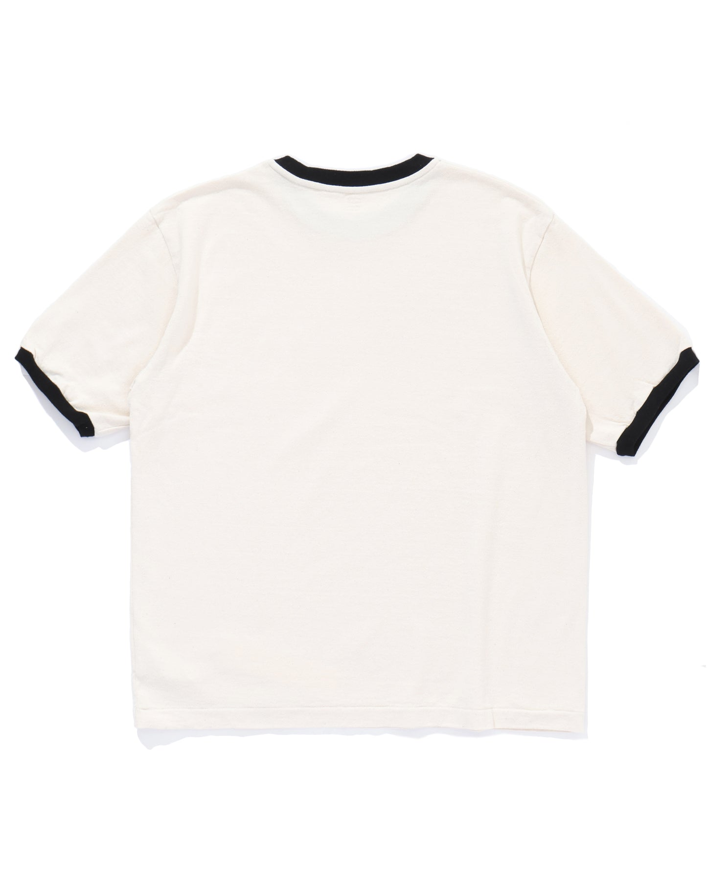 Co/Silk Nep Ringer Tee Ivory-BODY×Black