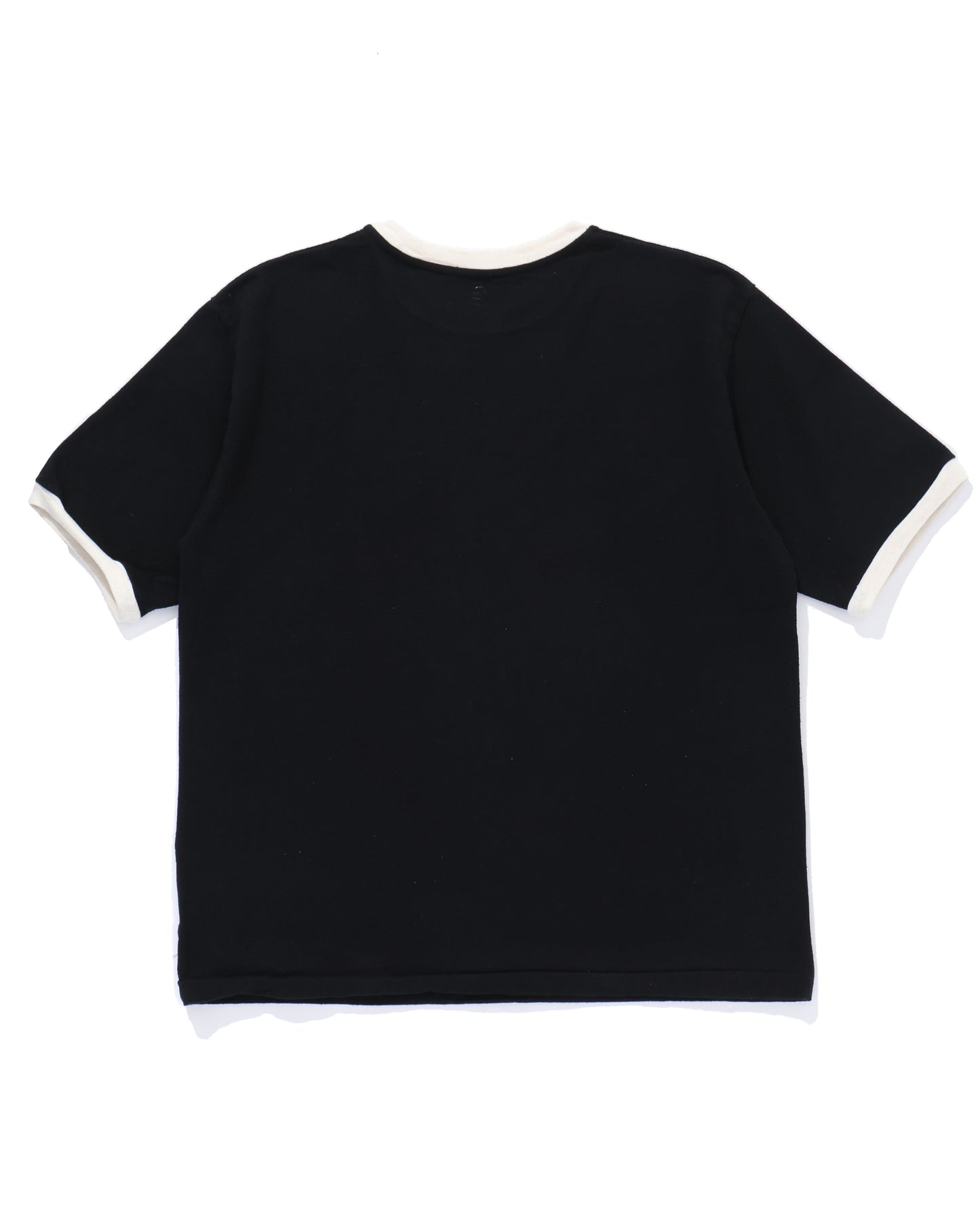 Co/Silk Nep Ringer Tee Black-BODY×Ivory