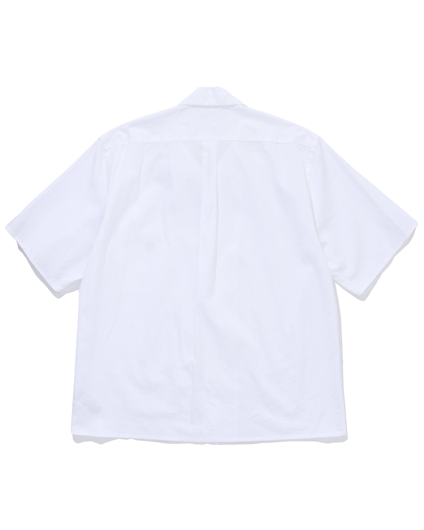 Chambray Open-Collar Shirt White