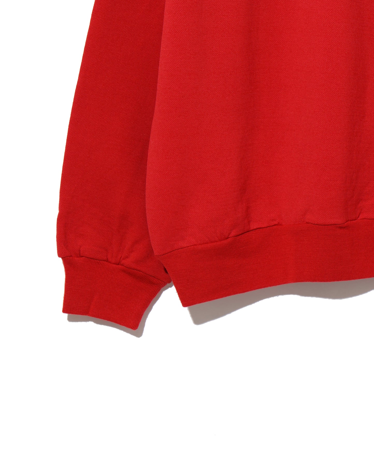 LIGHT WOOL SWEAT HALF ZIP P/O RED