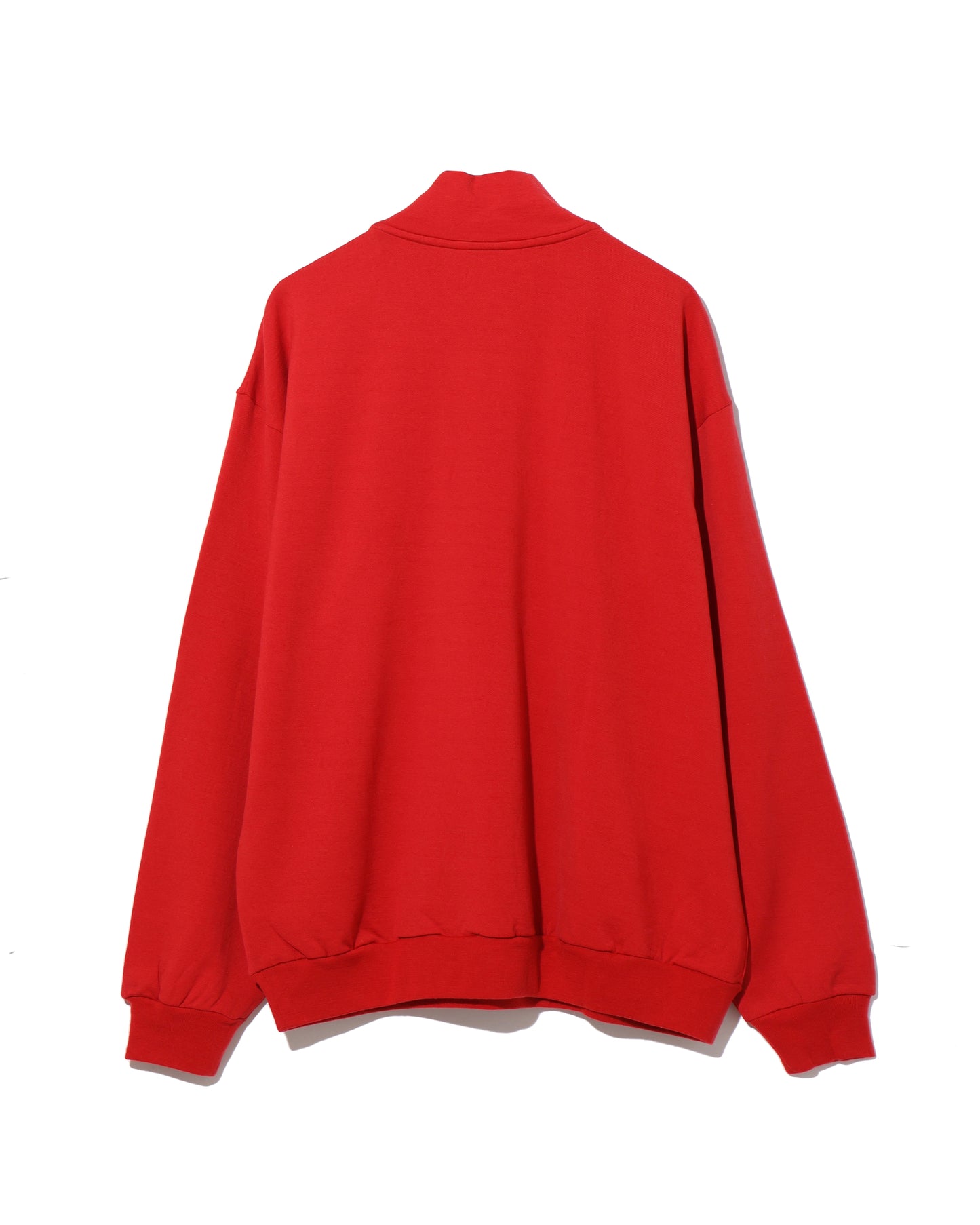 LIGHT WOOL SWEAT HALF ZIP P/O RED
