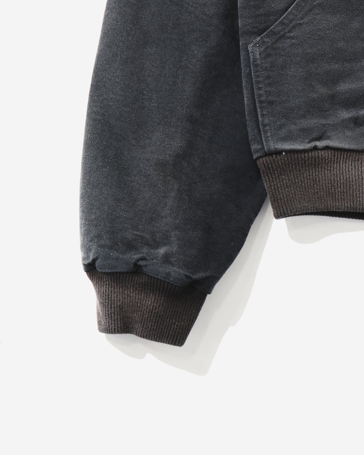 PRODUCT DYED ORGANIC COTTON DUCK SHORT ZIP PARKA FADED BLACK