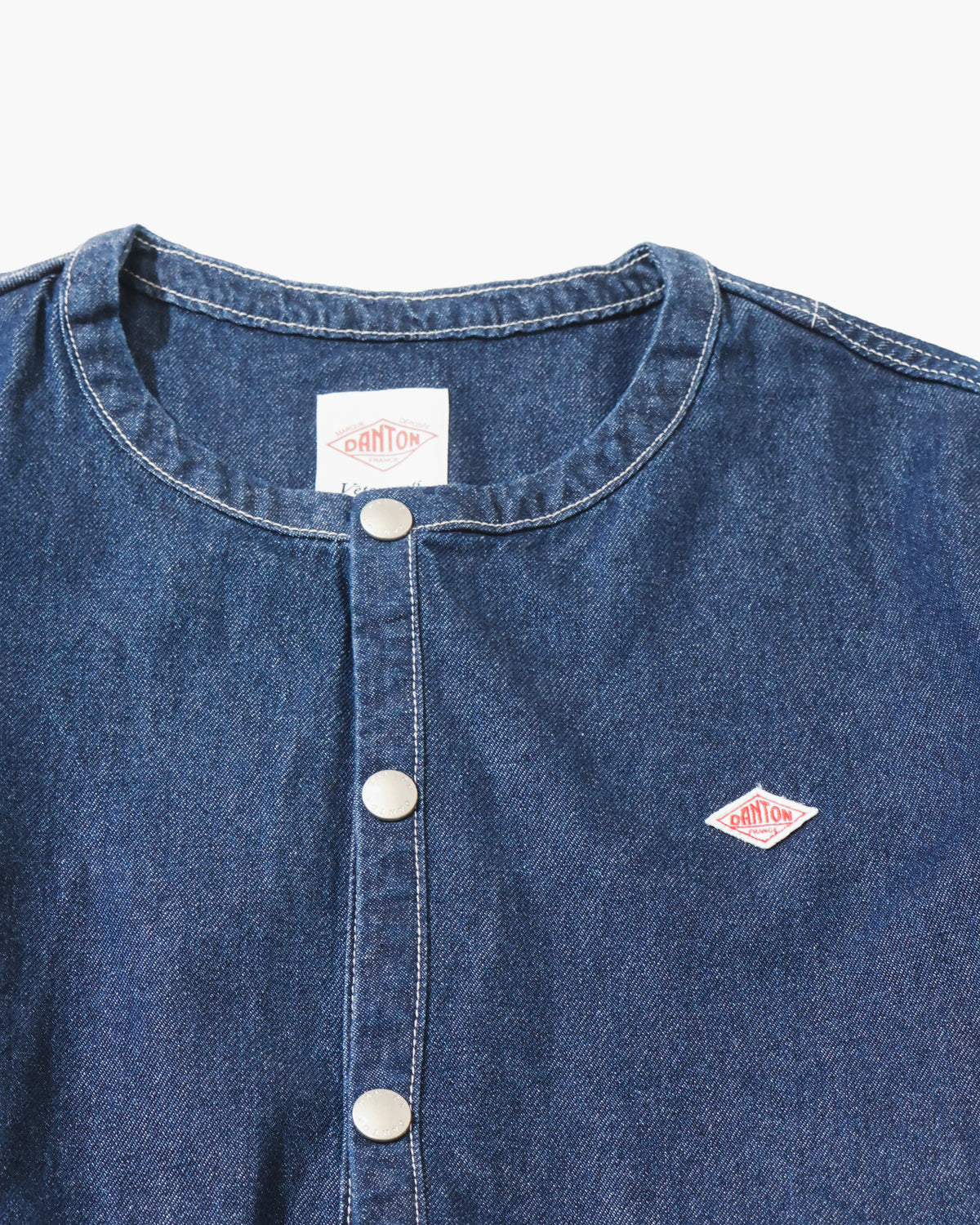 Women's Denim Collarless Jacket