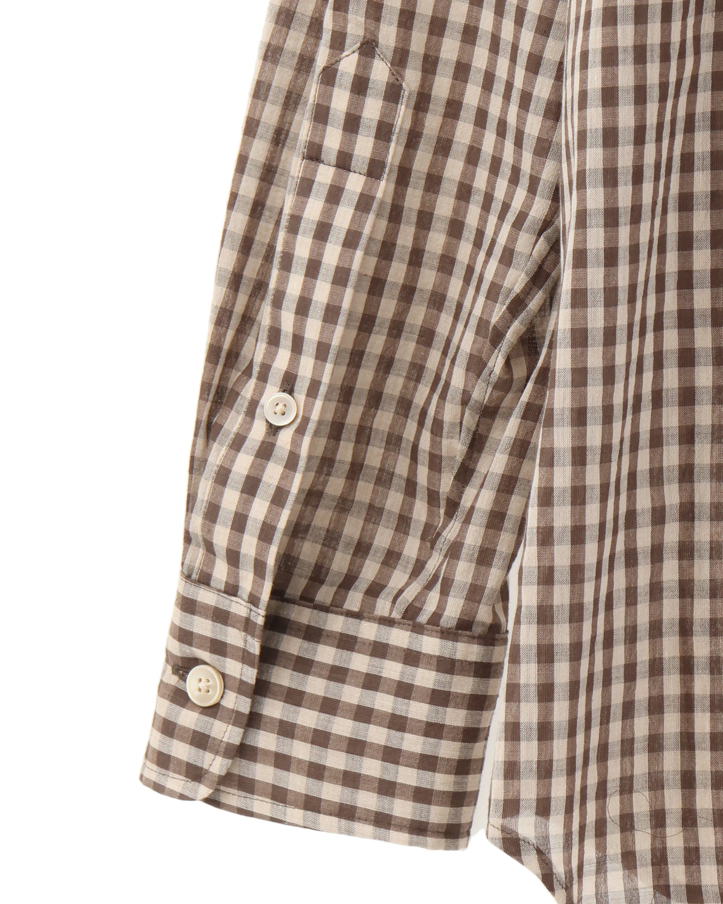 AIRY LIGHT COTTON CHECK BIG SHIRT