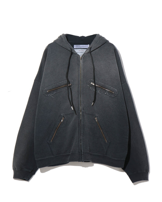 5-Zip Vintage Dyed Hoodie