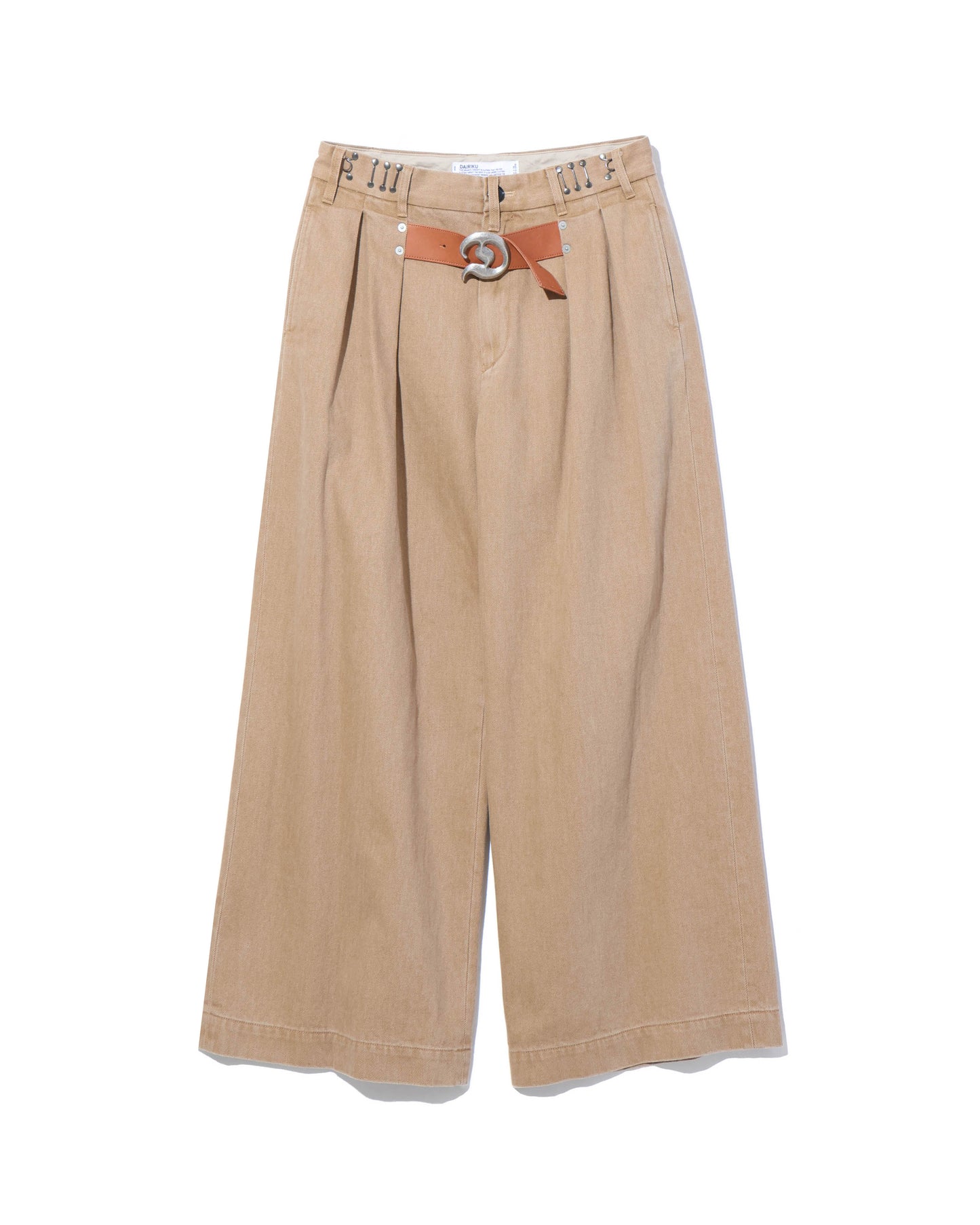 ”D” Buckle Super Wide Chino Pants