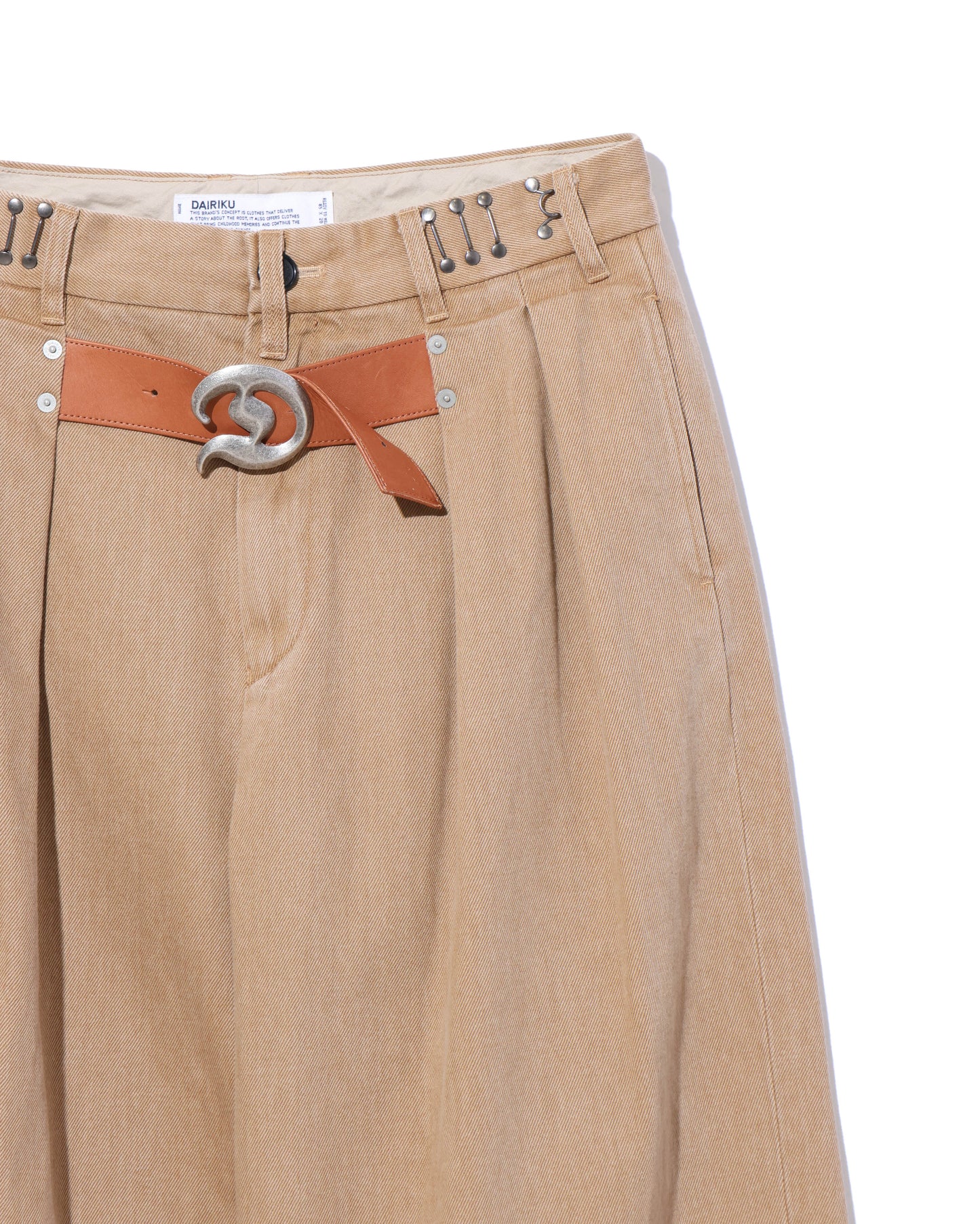 ”D” Buckle Super Wide Chino Pants