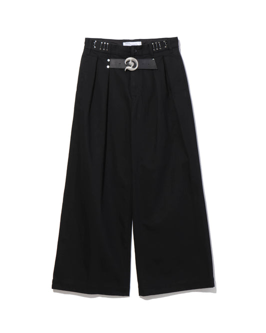”D” Buckle Super Wide Chino Pants