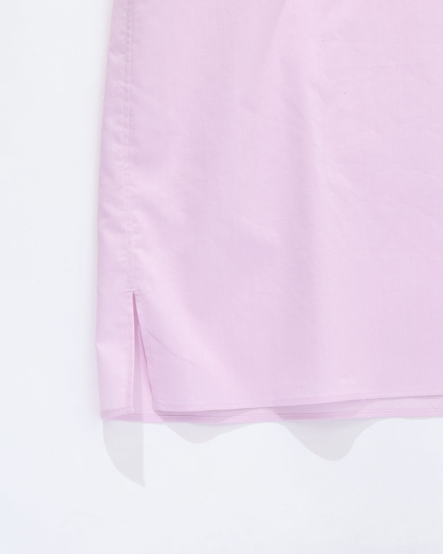 WASHED FINX TYPEWRITER OPEN COLLAR HALF SLEEVED SHIRT LIGHT PINK