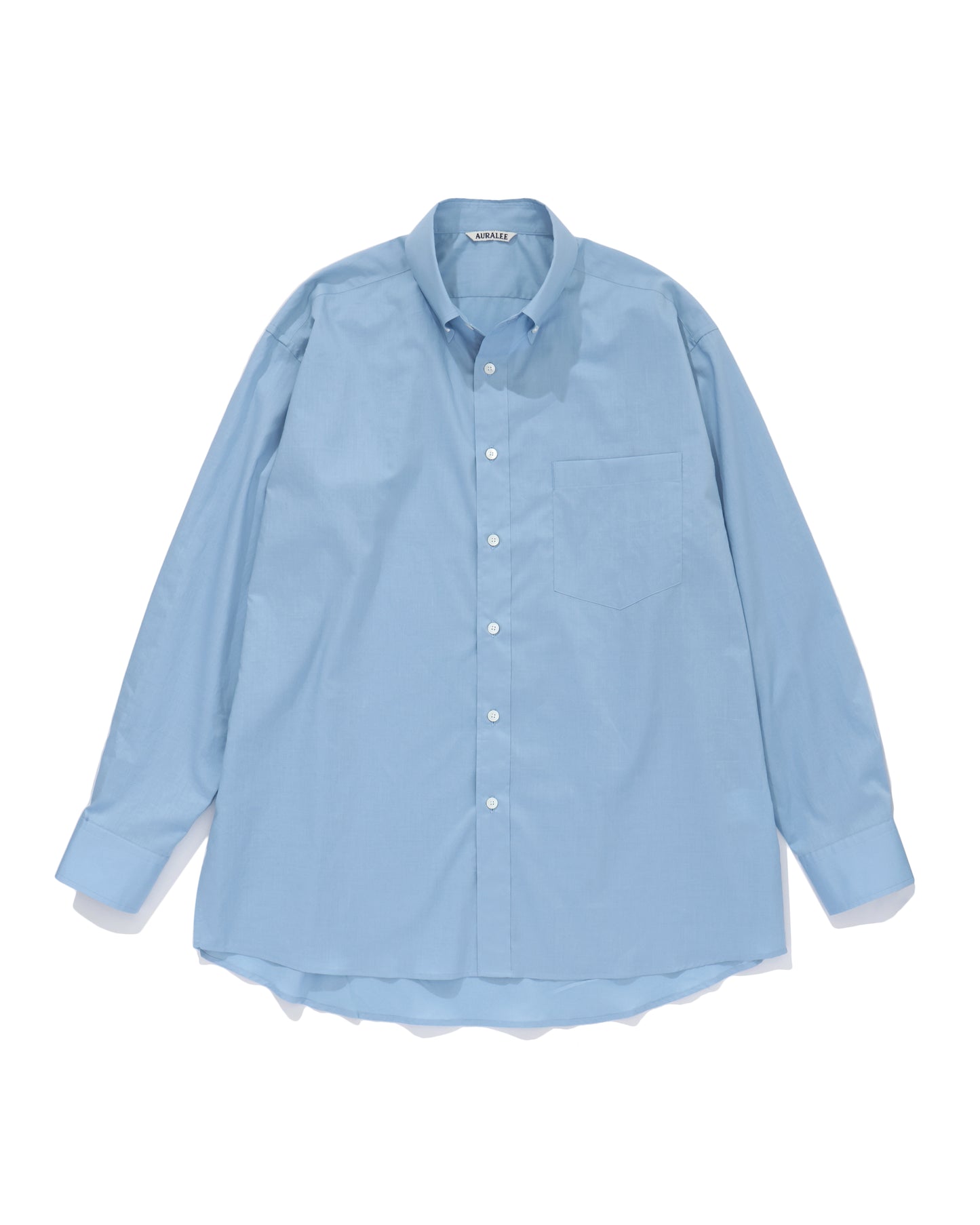 WASHED FINX TYPEWRITER BUTTON DOWN SHIRT LIGHT BLUE