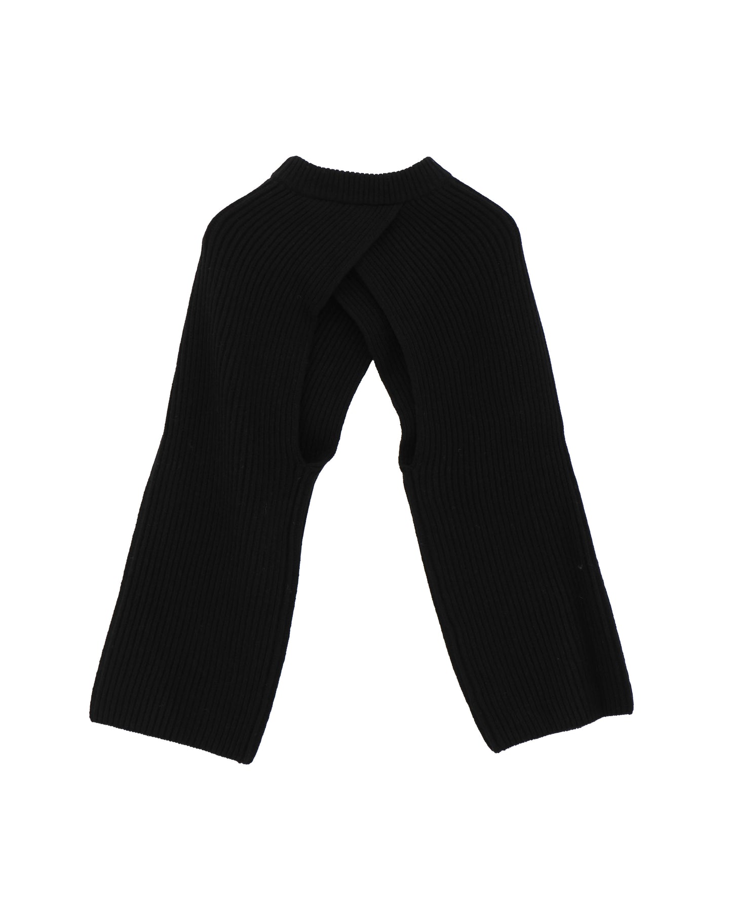 RIBBED KNIT WOOL SHRUG 11411