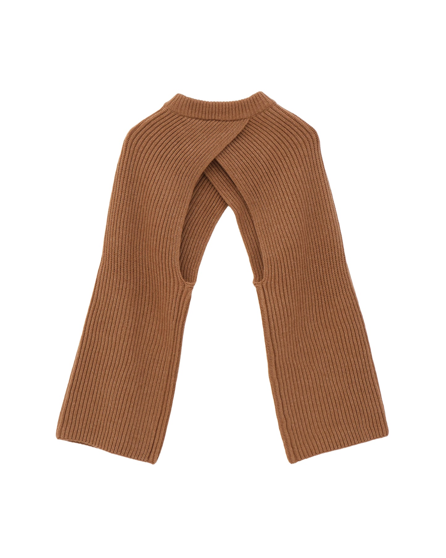 RIBBED KNIT WOOL SHRUG 11411