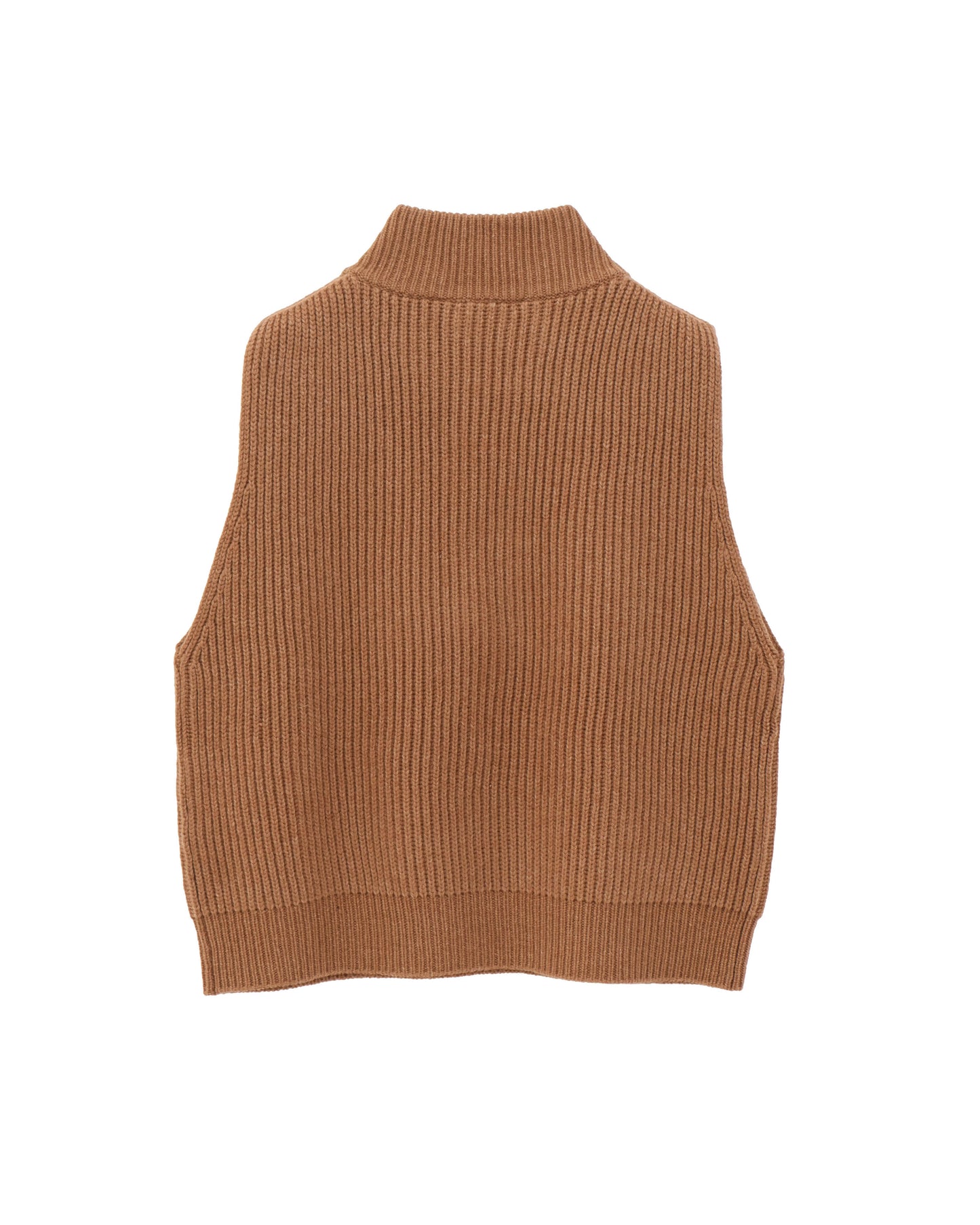 RIBBED KNIT WOOL VEST 11410