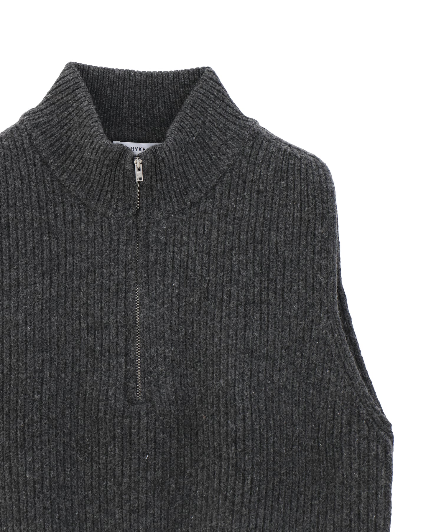 RIBBED KNIT WOOL VEST 11410