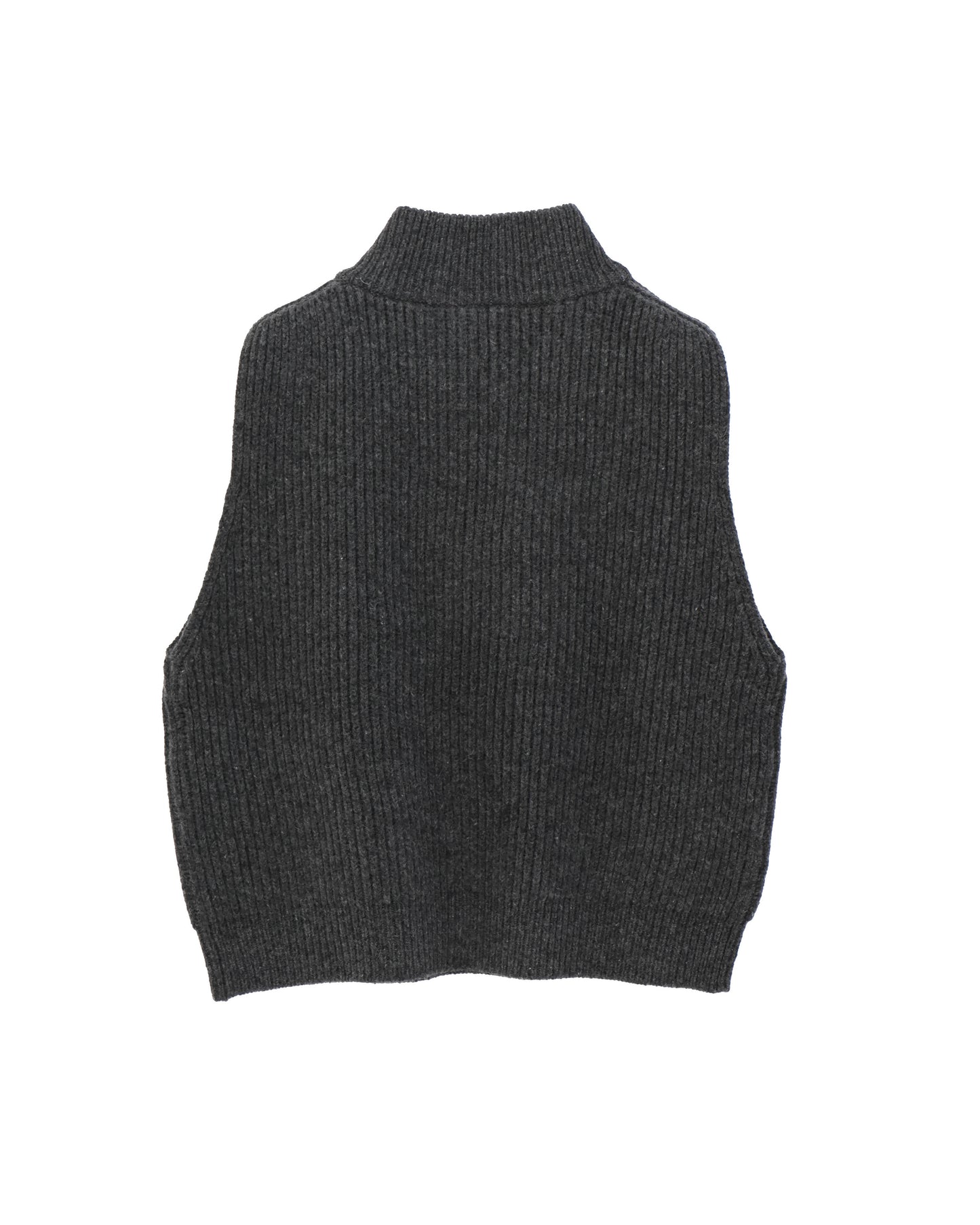 RIBBED KNIT WOOL VEST 11410
